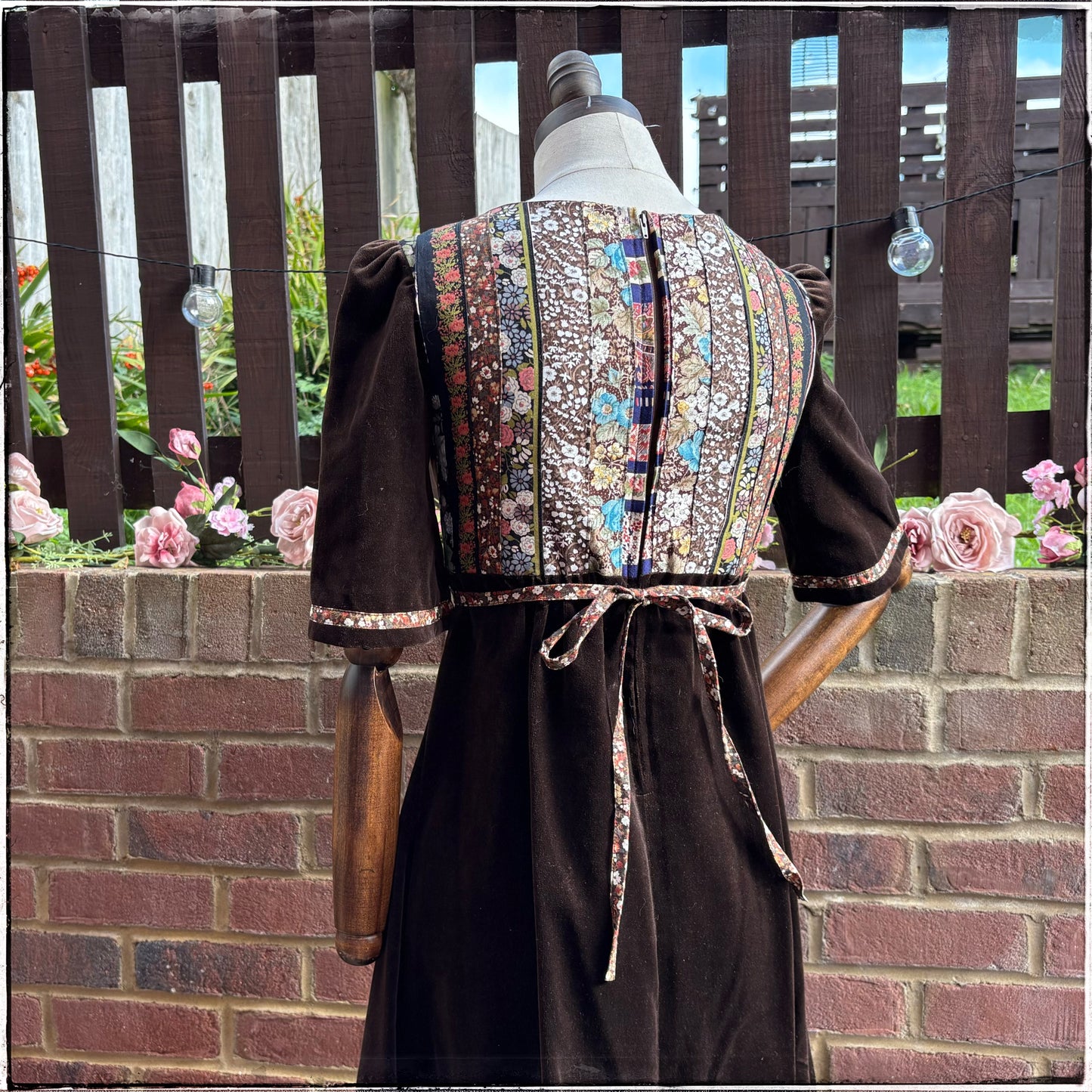 Vintage 70s Janet Owen Velvet Midi Dress