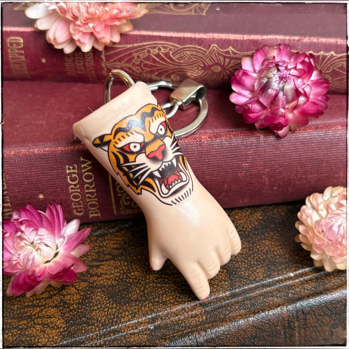 Porcelain Doll Arm Key Ring - Tiger