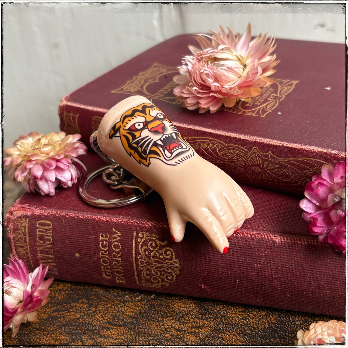 Porcelain Doll Arm Key Ring - Tiger