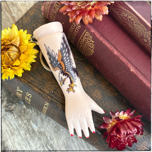 Porcelain Doll Arm Key Ring - Eagle
