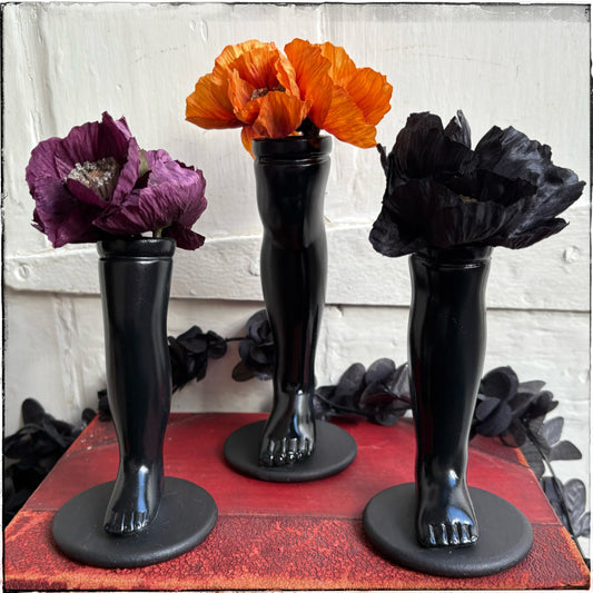 Medium Doll Leg Vase - Black