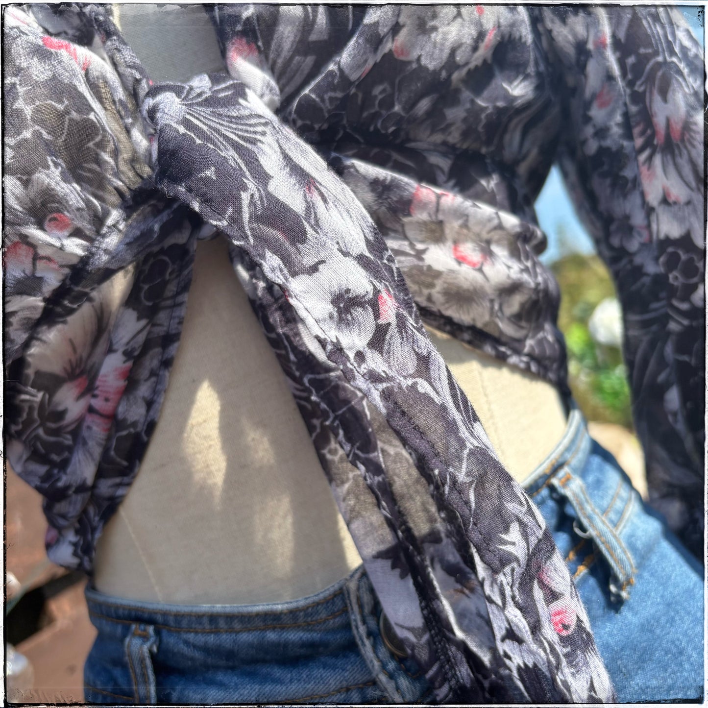 Vintage 70s John Craig Waist Tie Blouse