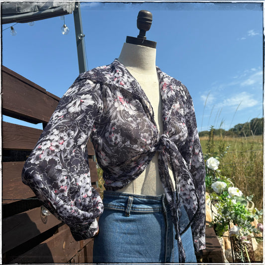 Vintage 70s John Craig Waist Tie Blouse