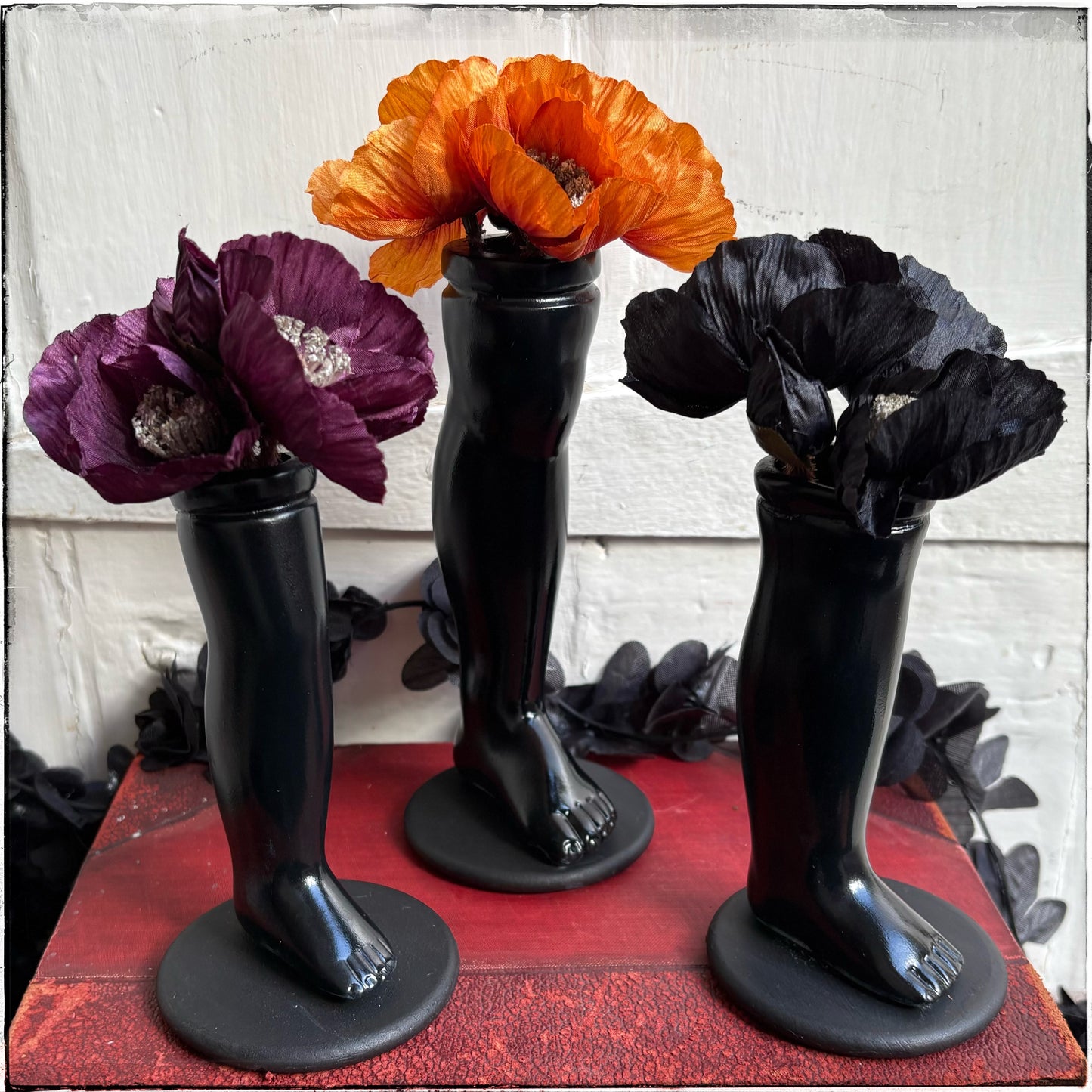 Medium Doll Leg Vase - Black
