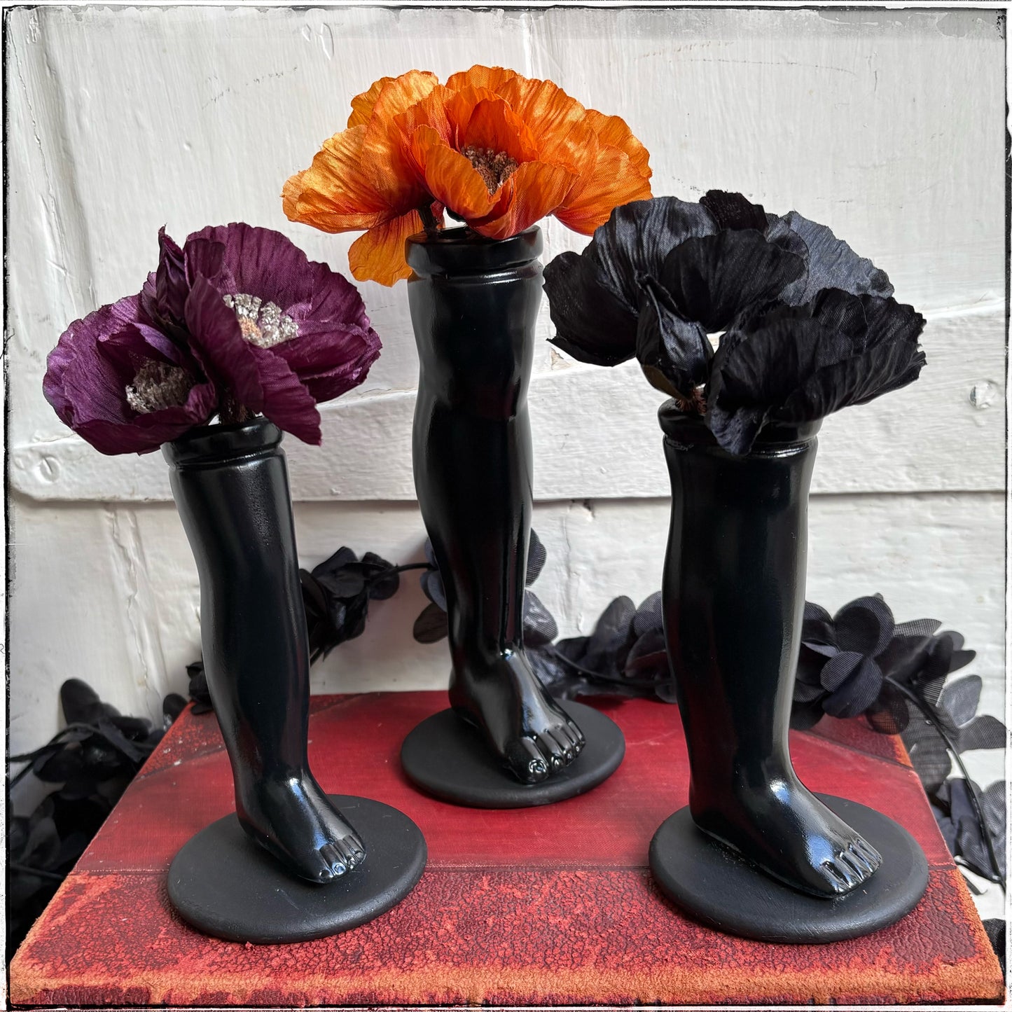 Medium Doll Leg Vase - Black