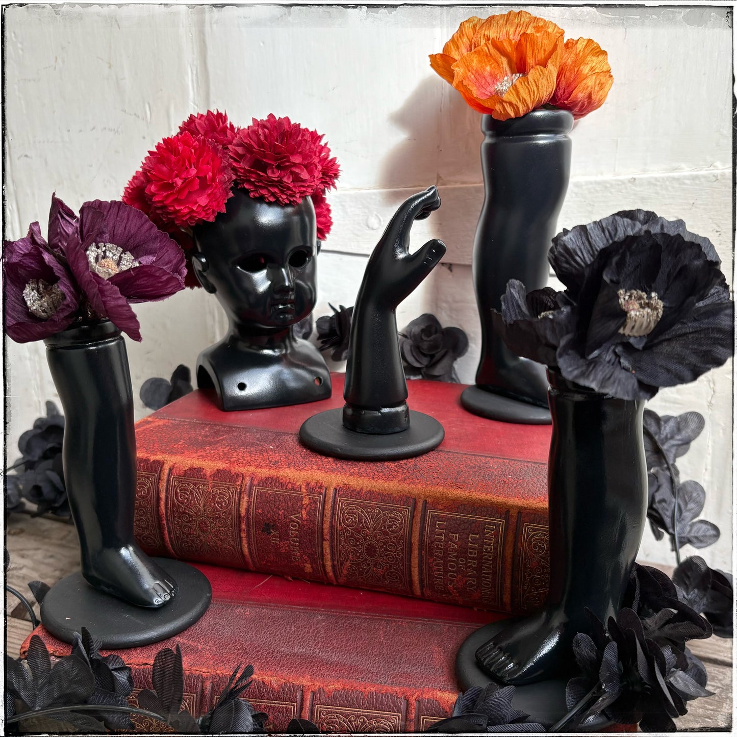 Medium Doll Leg Vase - Black