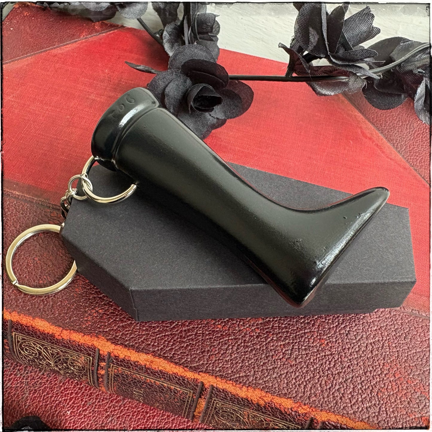 Doll Leg Key Ring - Black