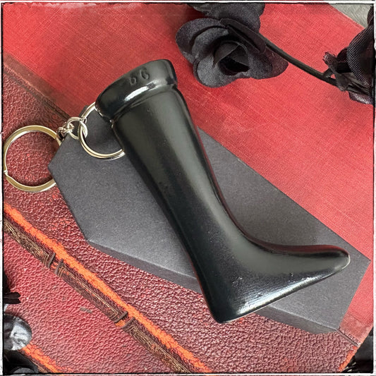 Doll Leg Key Ring - Black