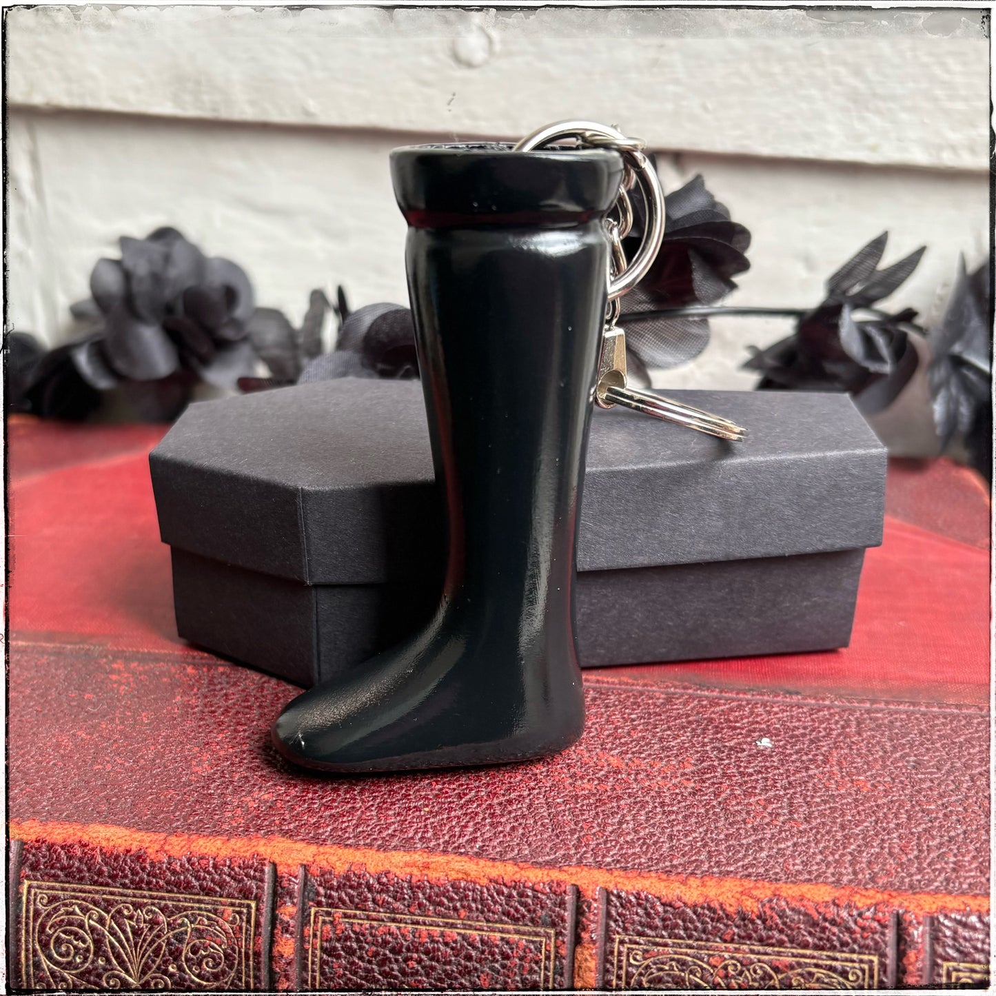 Doll Leg Key Ring - Black