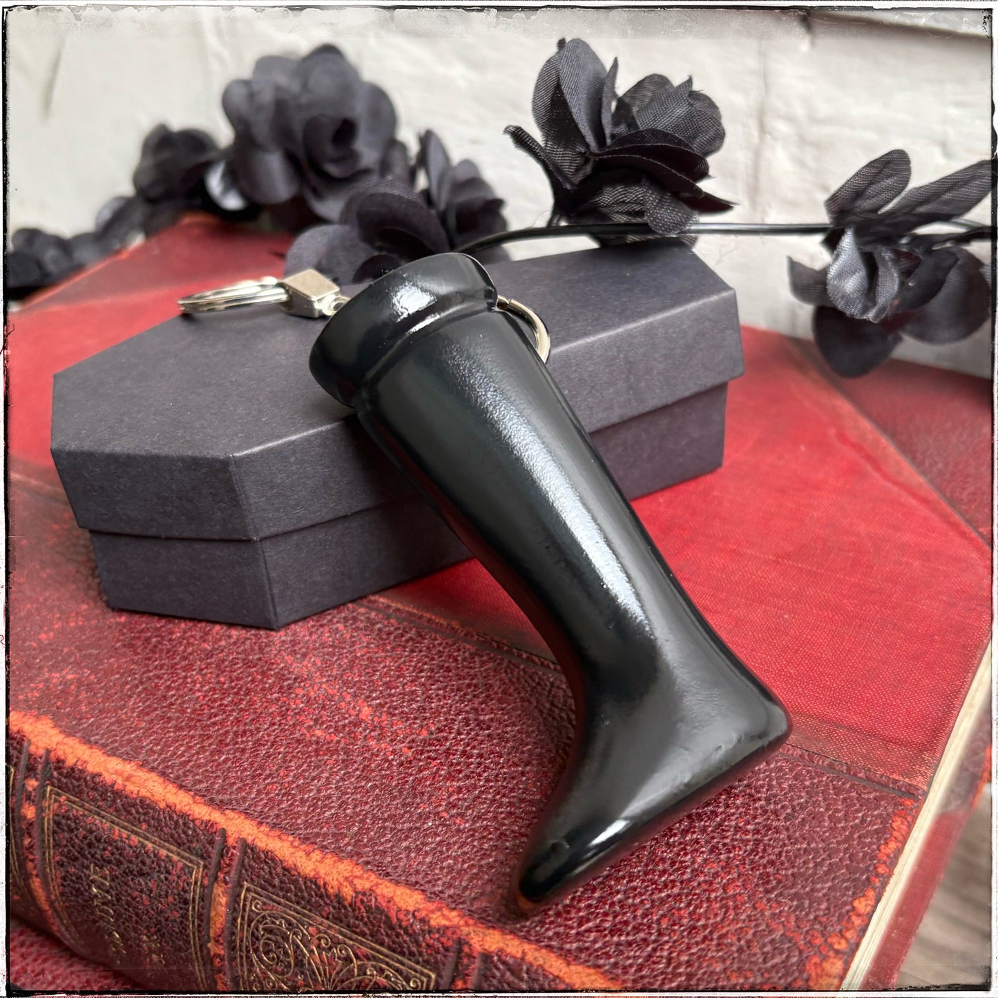 Doll Leg Key Ring - Black