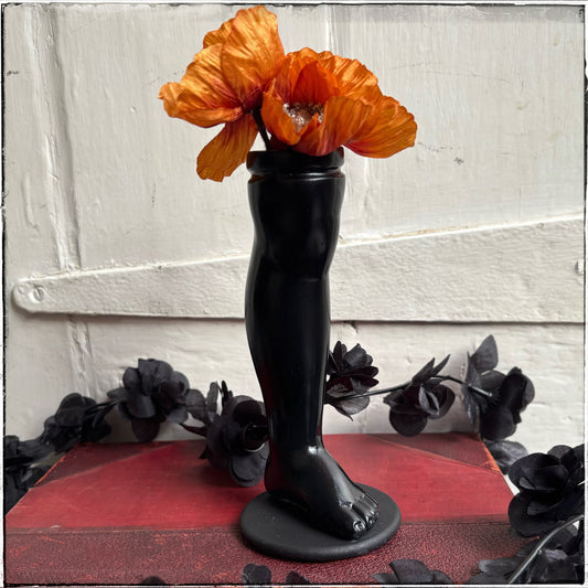 Large Doll Leg Vase - Black