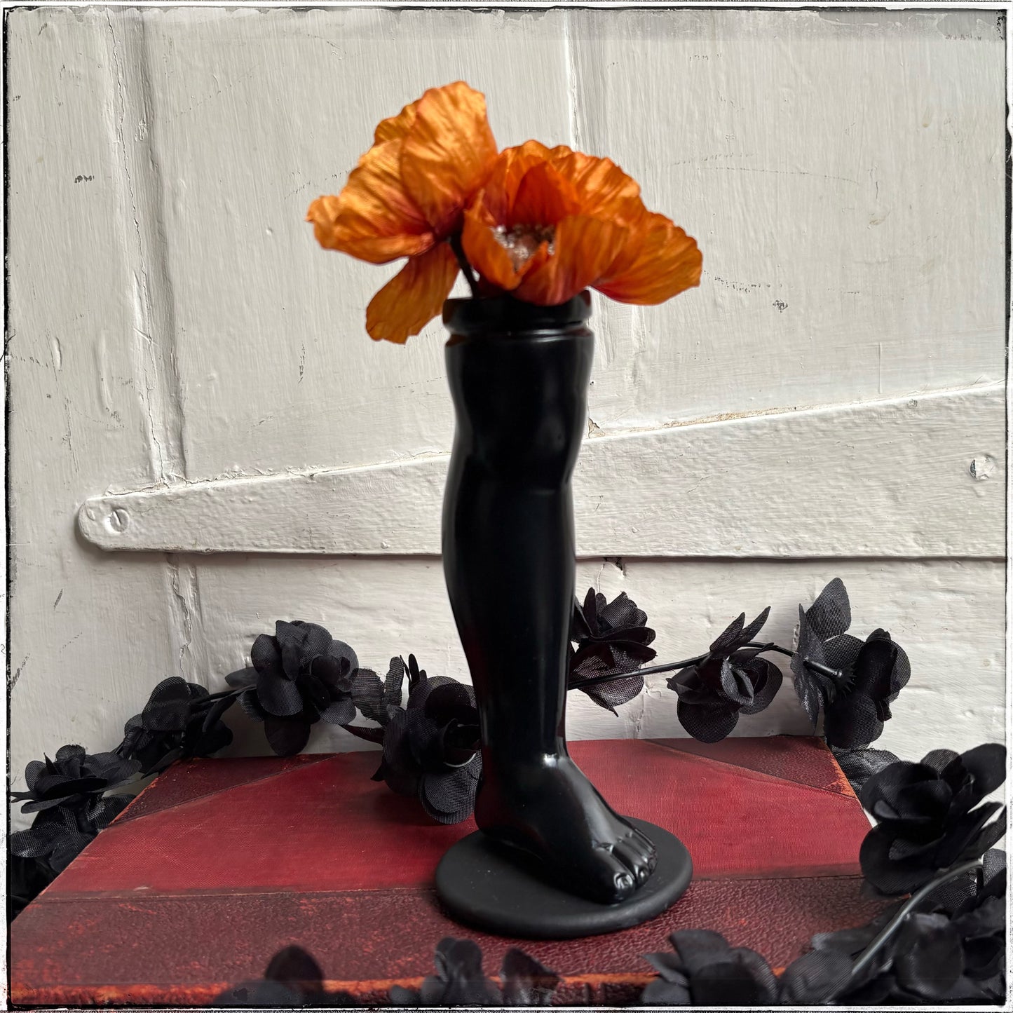 Large Doll Leg Vase - Black