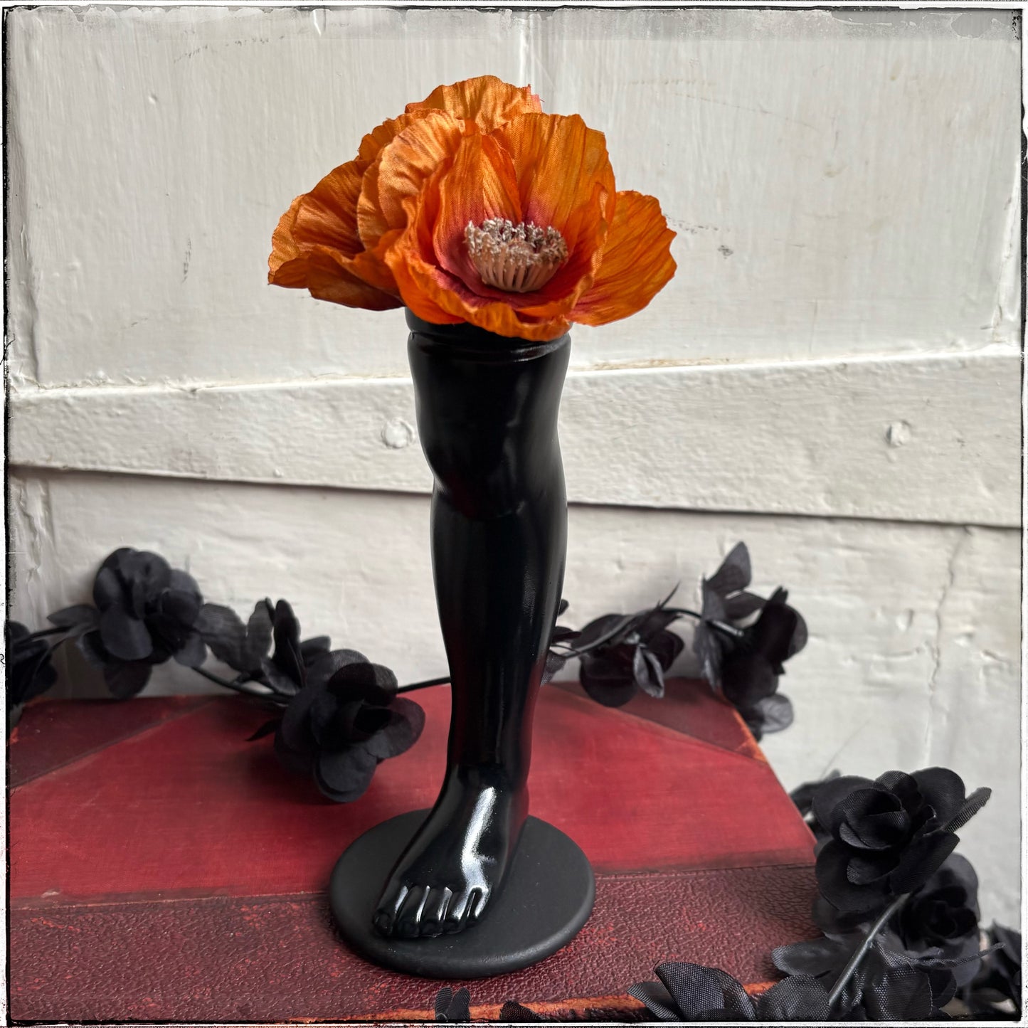 Large Doll Leg Vase - Black