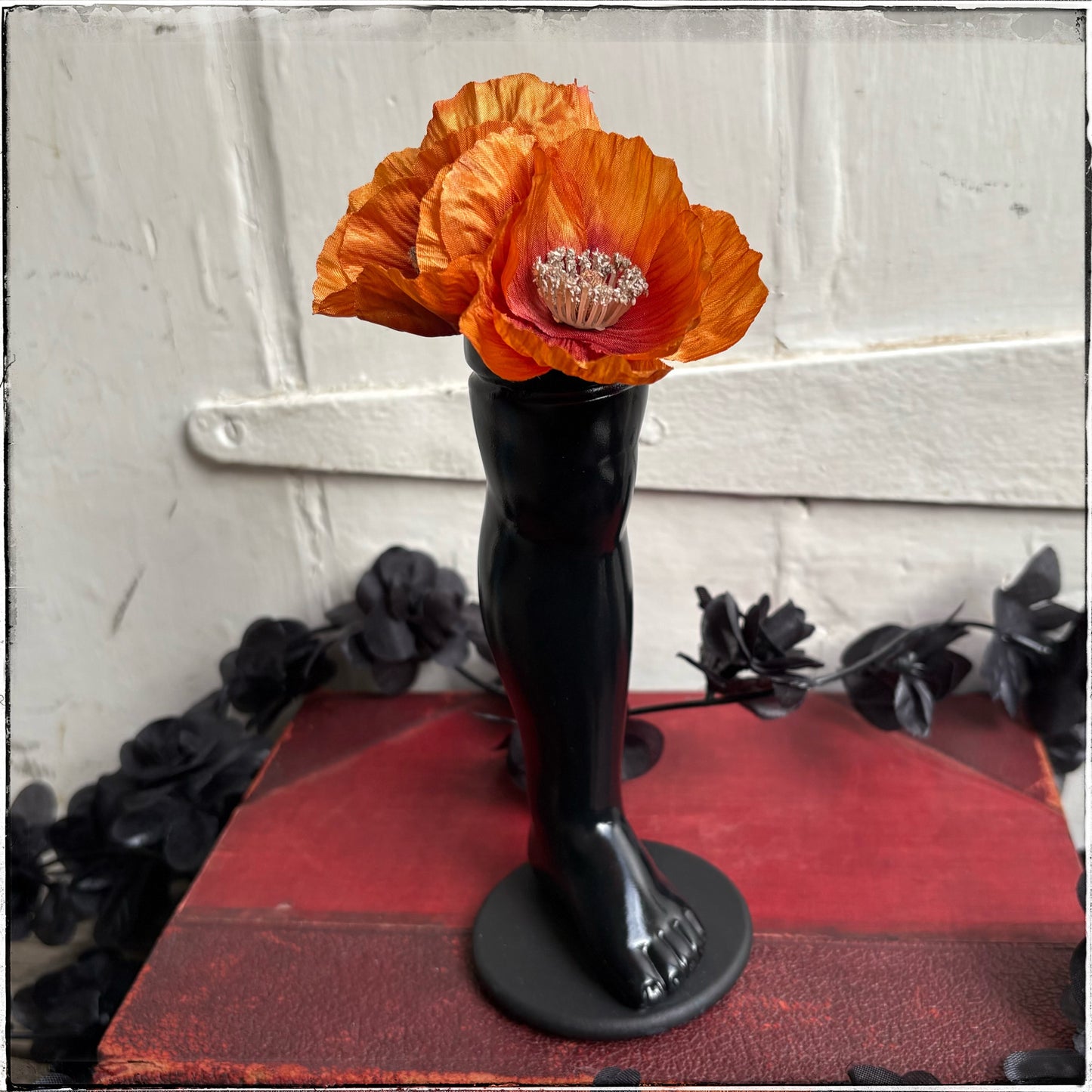 Large Doll Leg Vase - Black