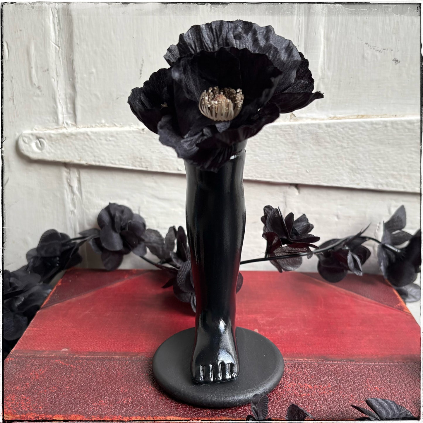Medium Doll Leg Vase - Black