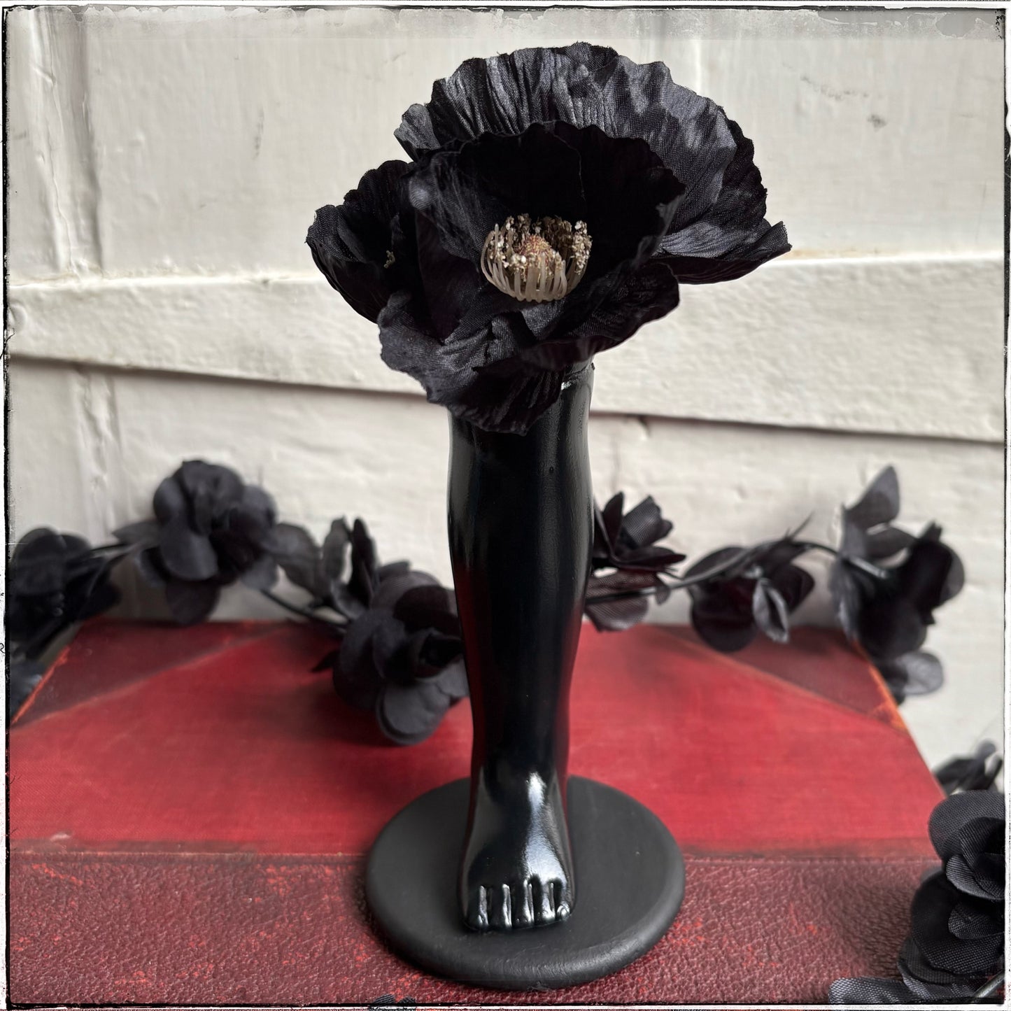 Medium Doll Leg Vase - Black