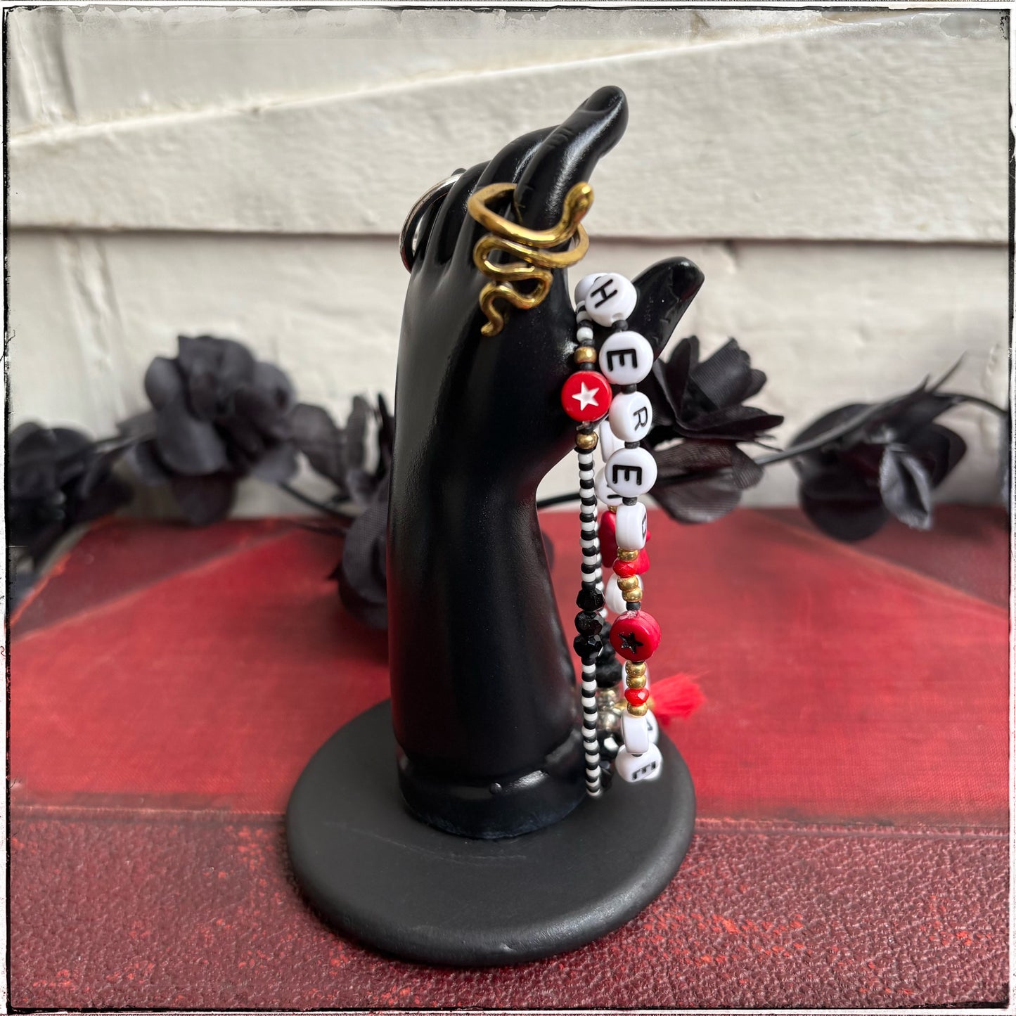 Large Doll Arm Jewellery Holder - Black