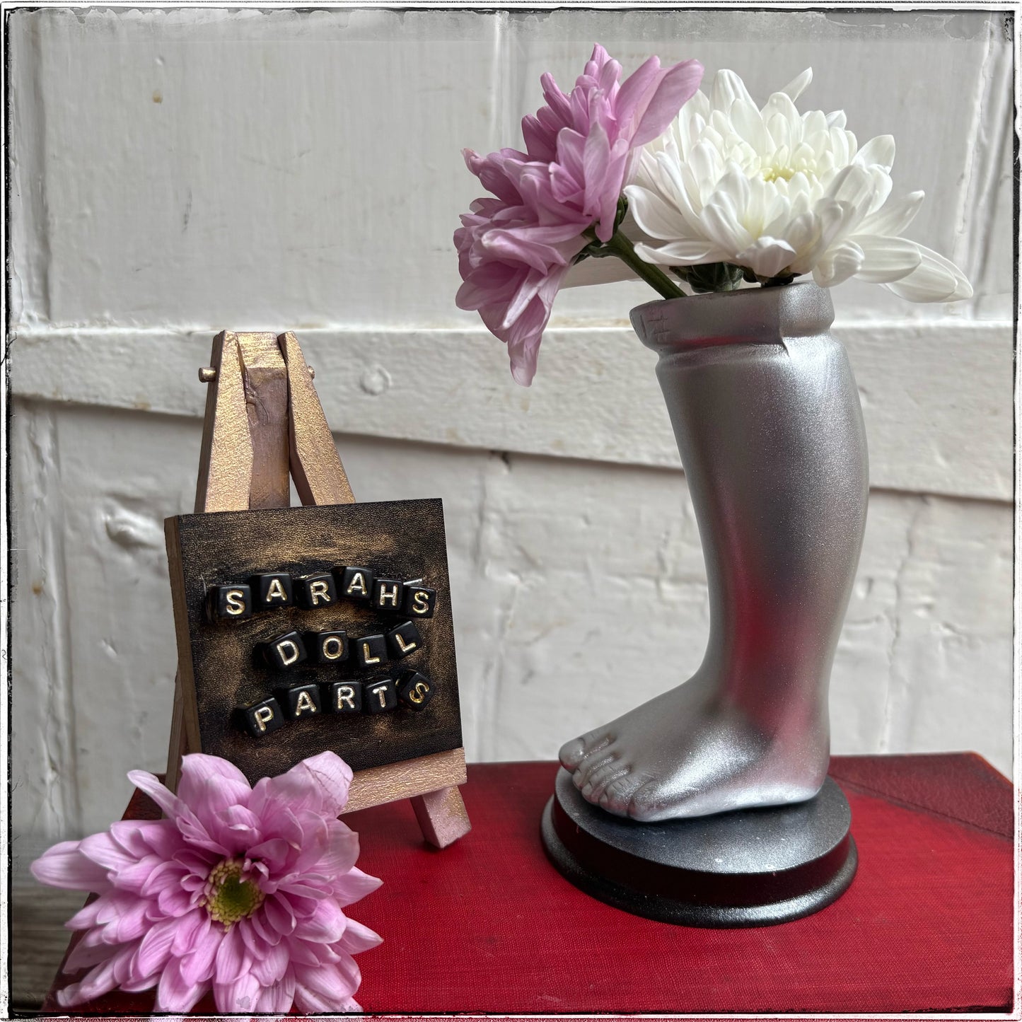 Large Doll Leg Vase - Silver