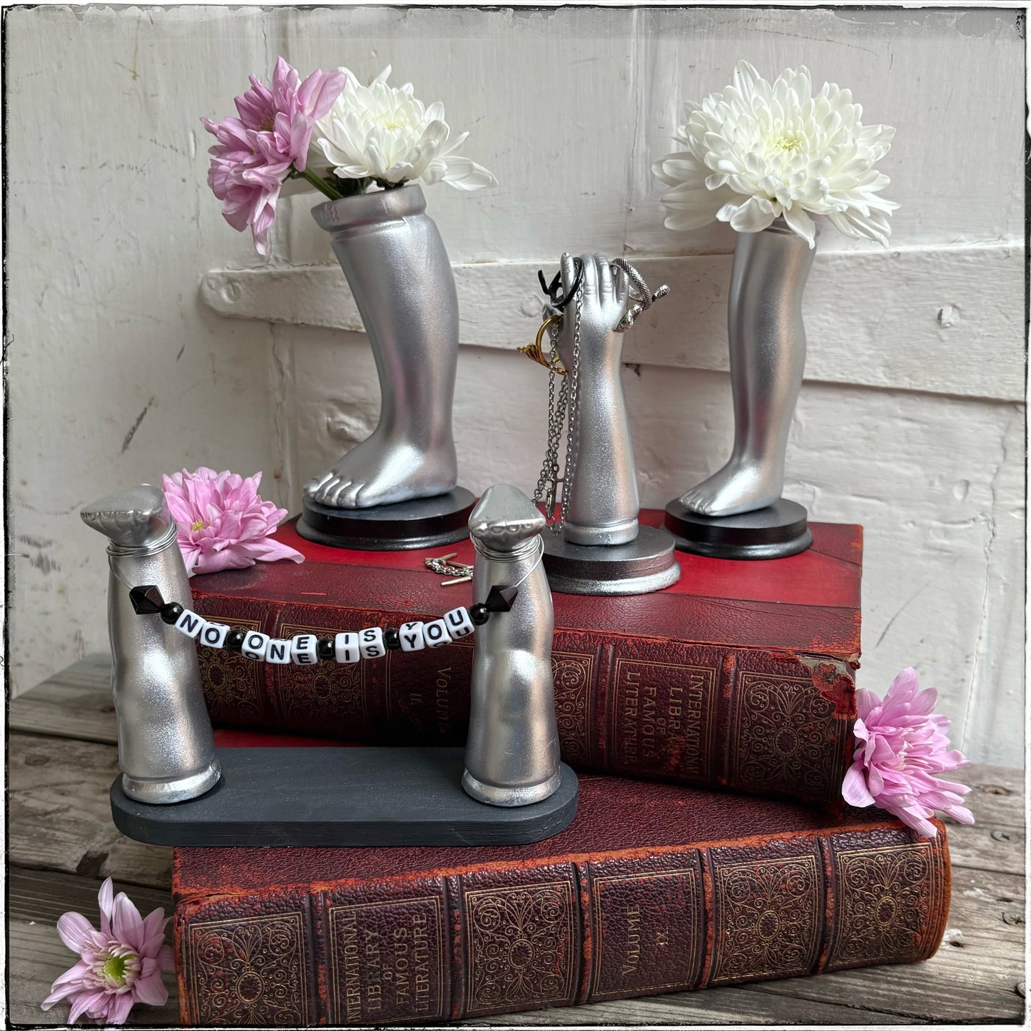 Medium Doll Arm Jewellery Holder -Silver