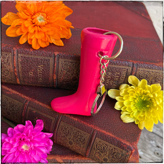 Doll Leg Key Ring - Neon Pink