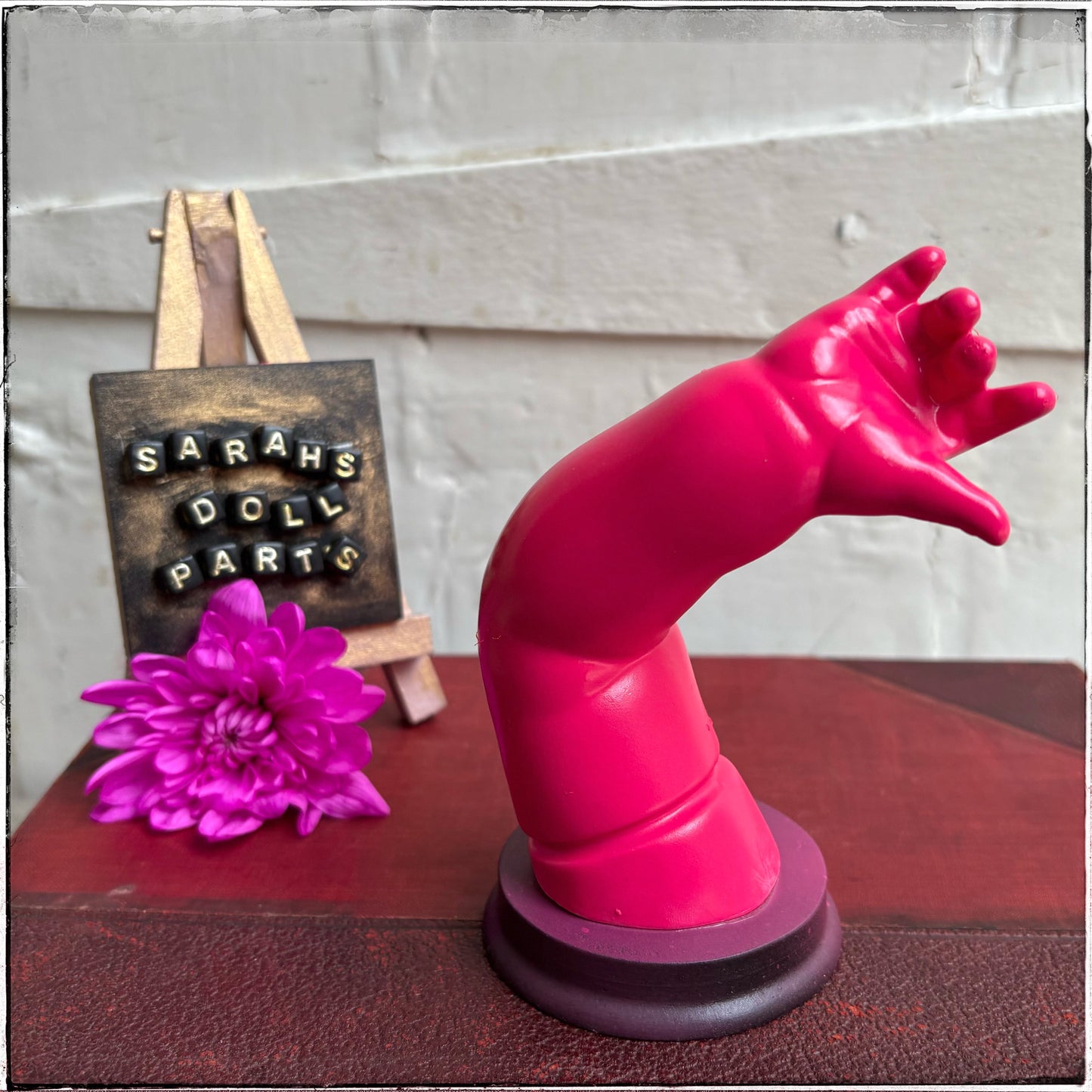 Large Doll Arm Jewellery Holder - Neon Pink