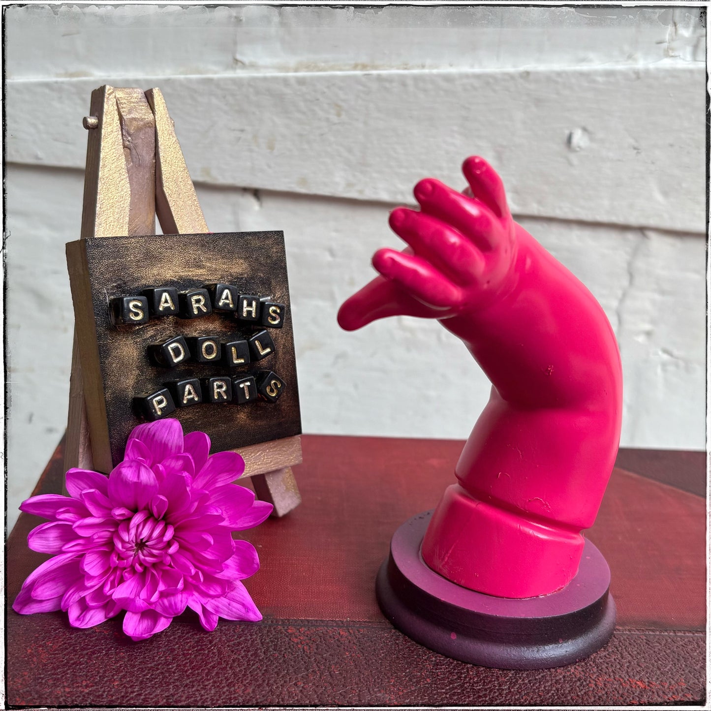 Large Doll Arm Jewellery Holder - Neon Pink