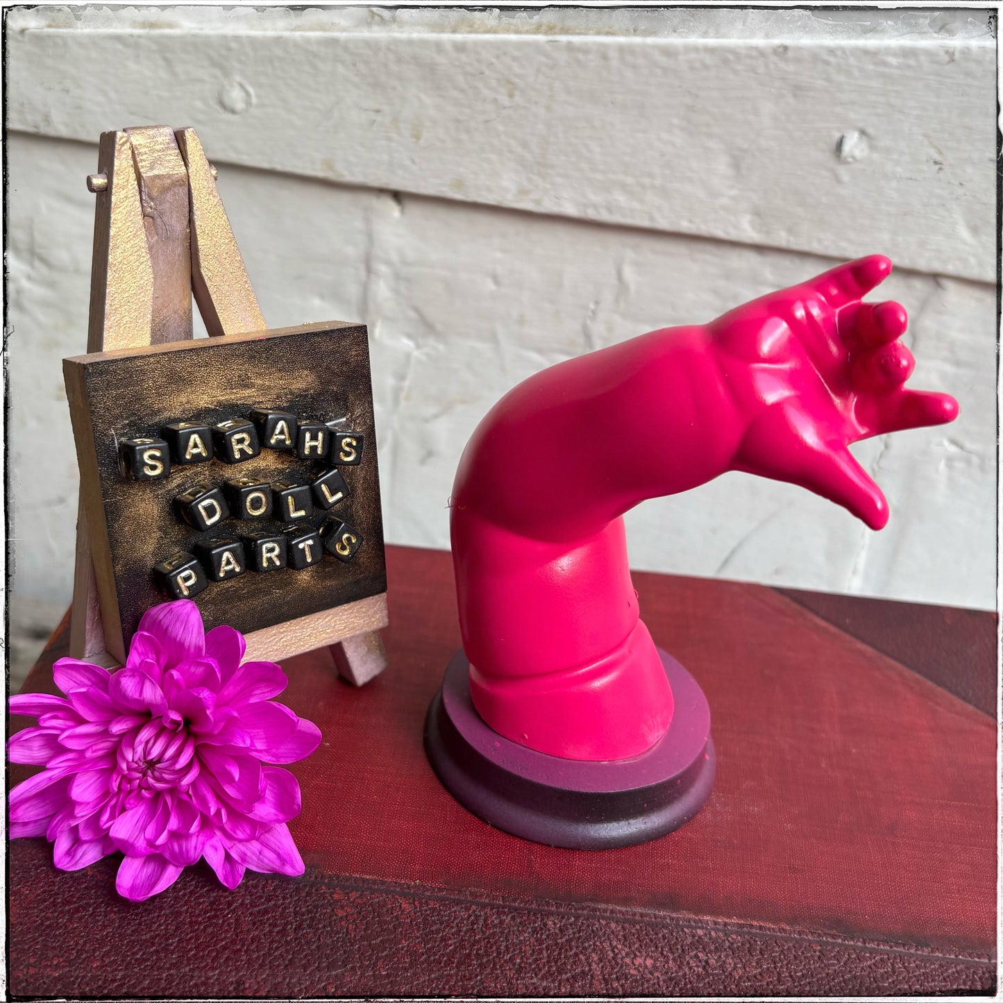 Large Doll Arm Jewellery Holder - Neon Pink