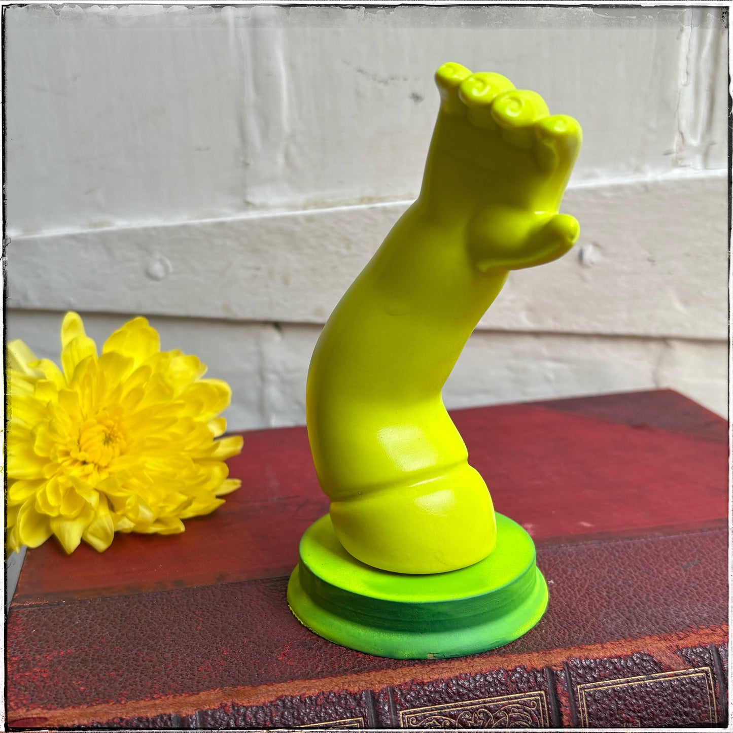 Large Doll Arm Jewellery Holder - Neon Yellow