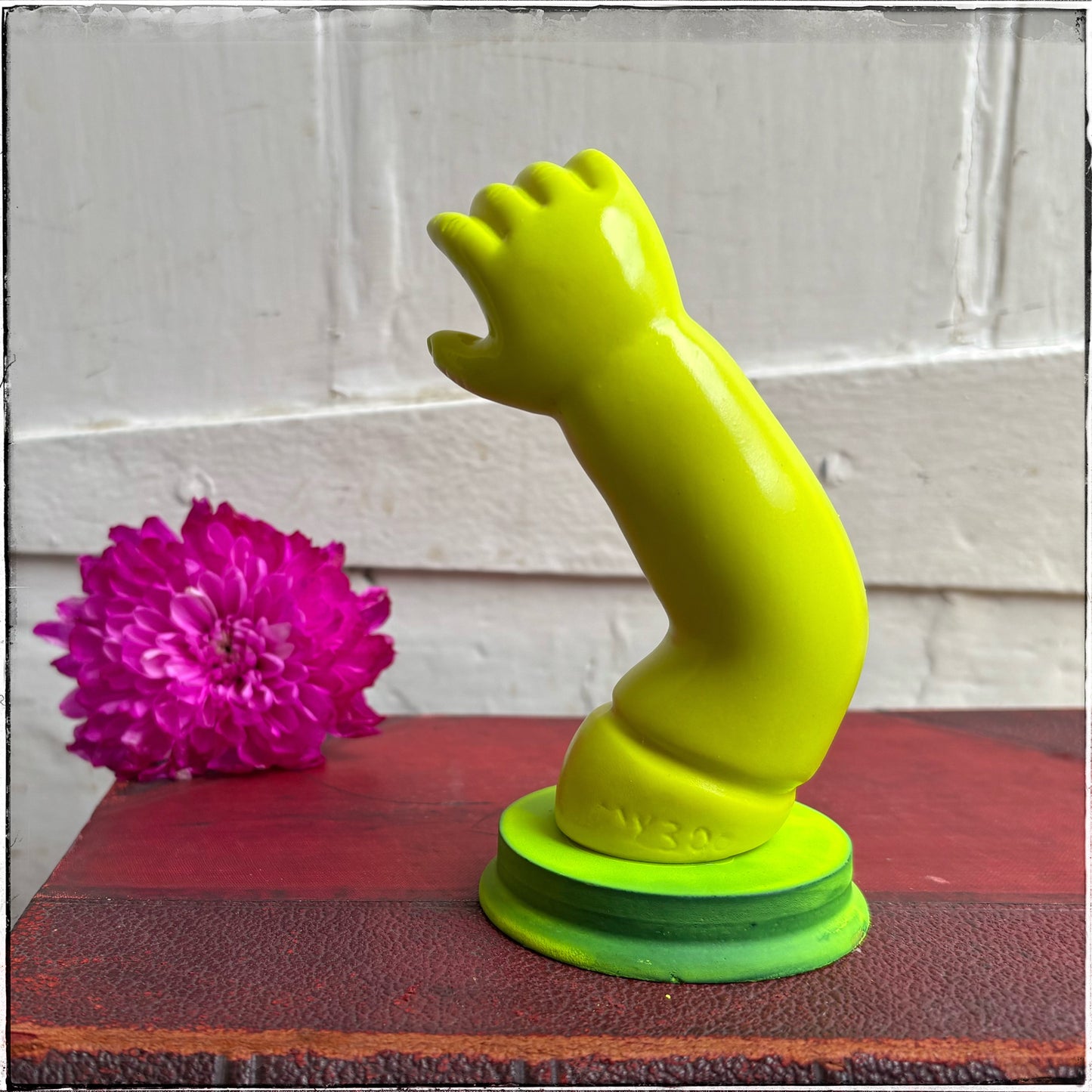 Large Doll Arm Jewellery Holder - Neon Yellow