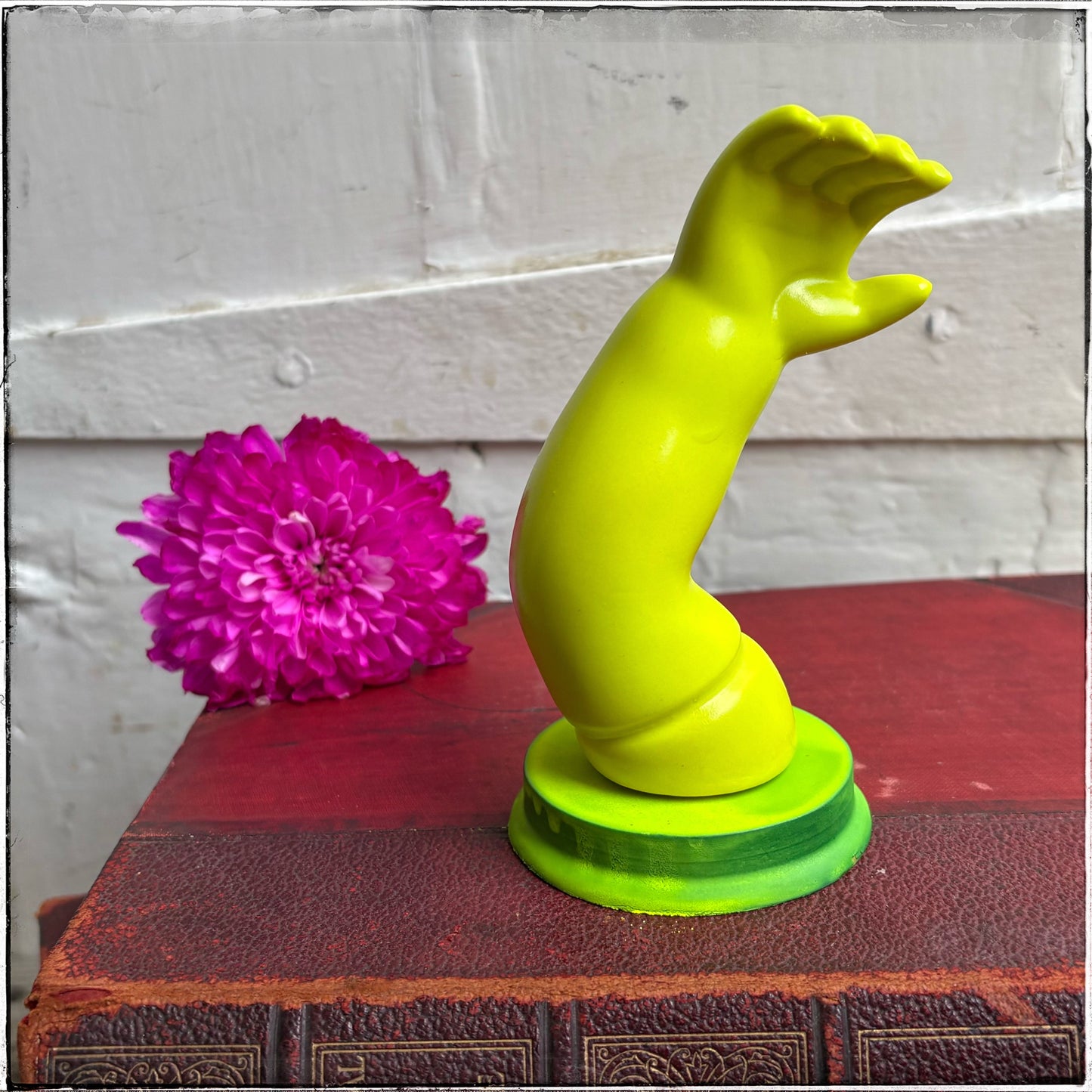 Large Doll Arm Jewellery Holder - Neon Yellow