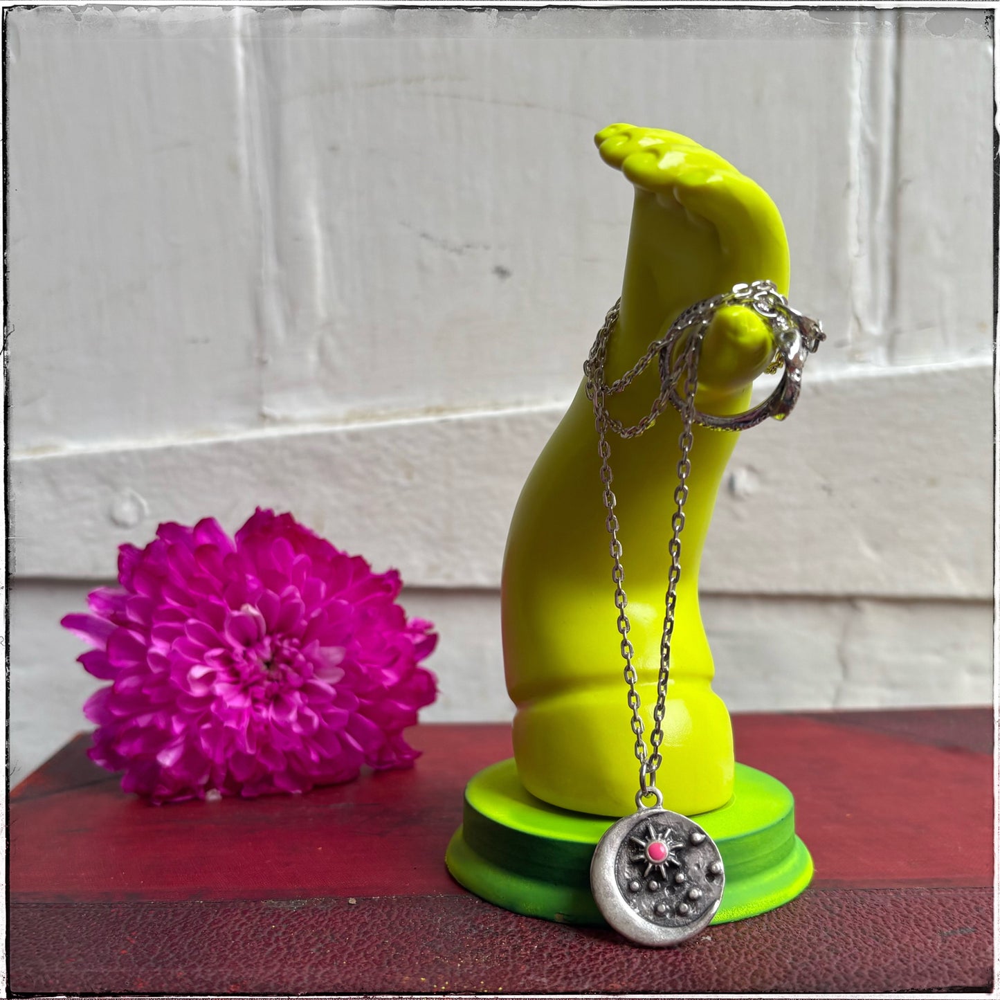 Large Doll Arm Jewellery Holder - Neon Yellow