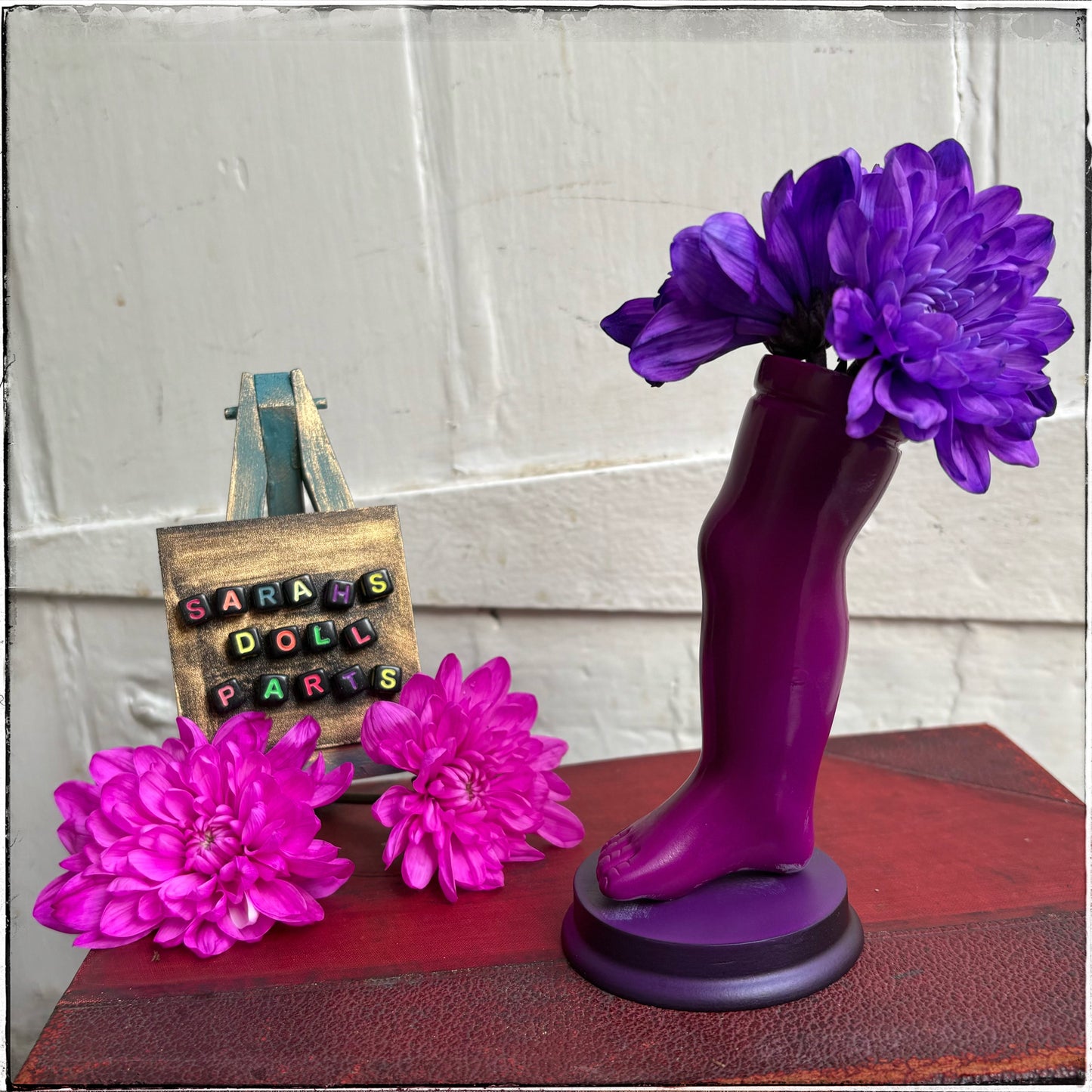 Small Doll Leg Vase - Neon Purple