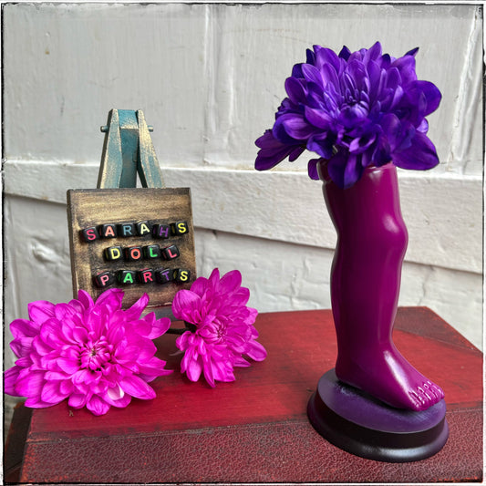 Small Doll Leg Vase - Neon Purple
