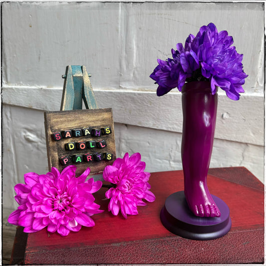 Small Doll Leg Vase - Neon Purple