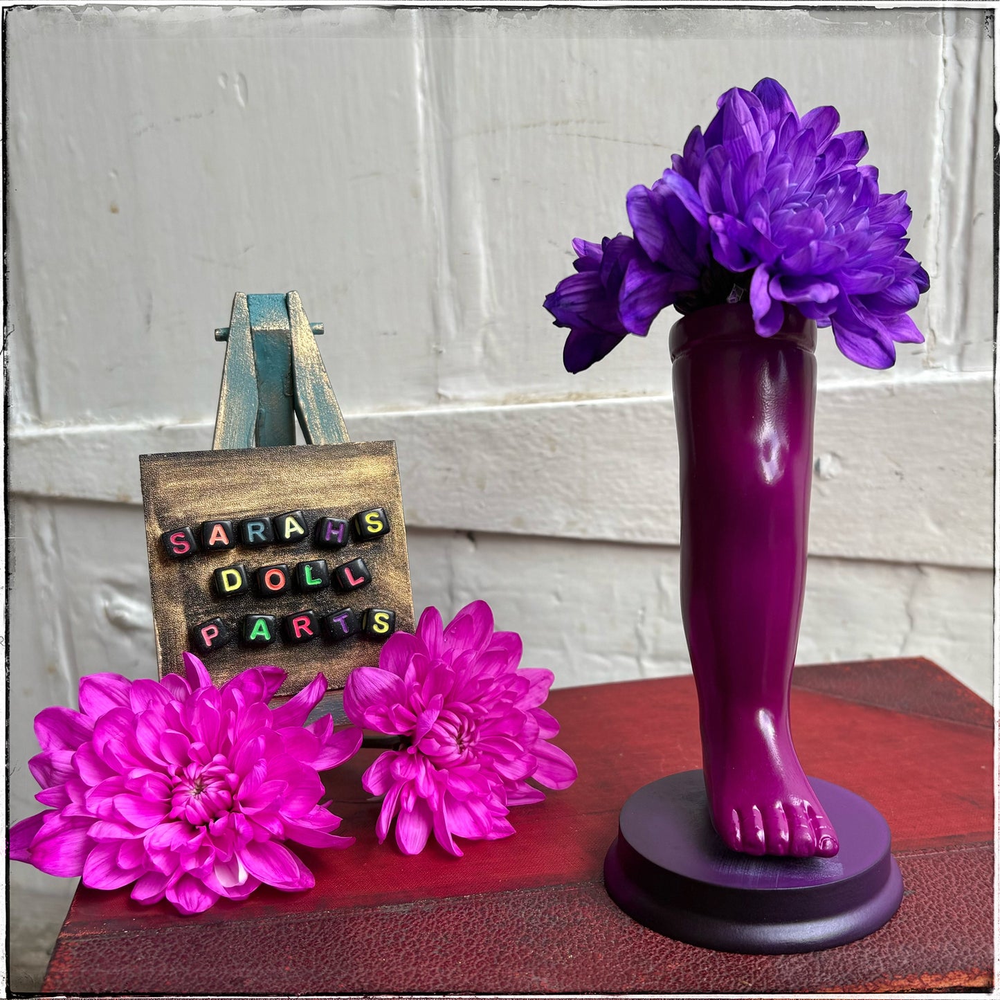 Small Doll Leg Vase - Neon Purple