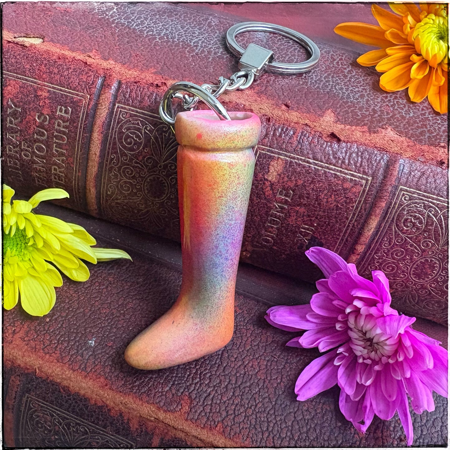 Doll Leg Key Ring - Sherbet Rainbows