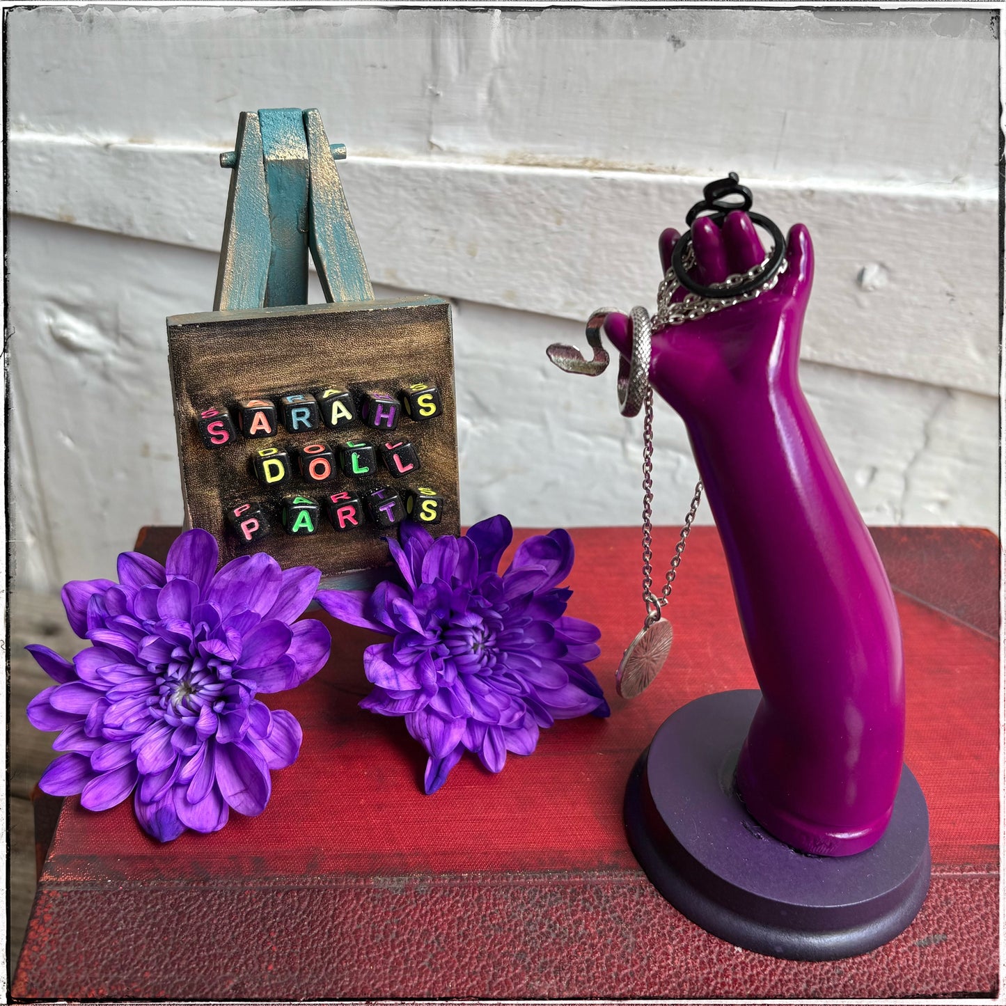 Medium Doll Arm Jewellery Holder - Neon Purple