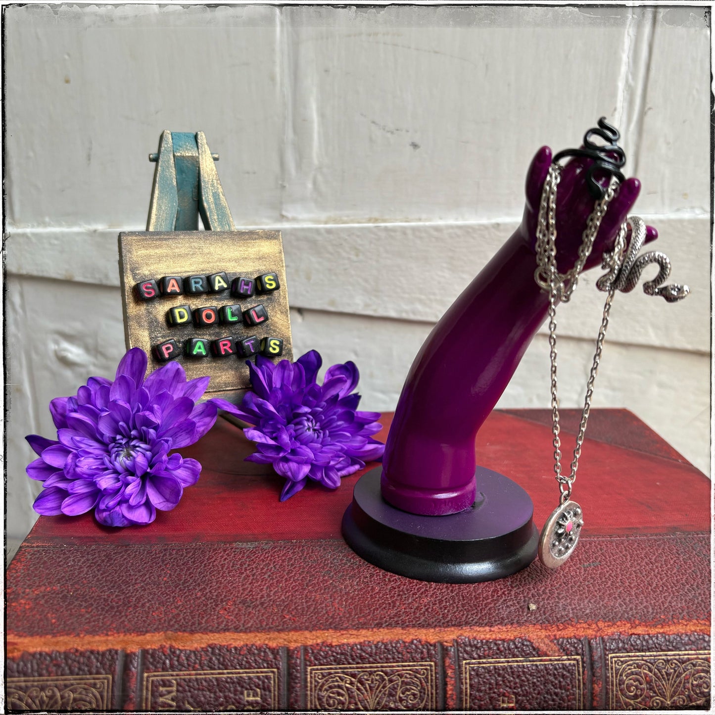 Medium Doll Arm Jewellery Holder - Neon Purple