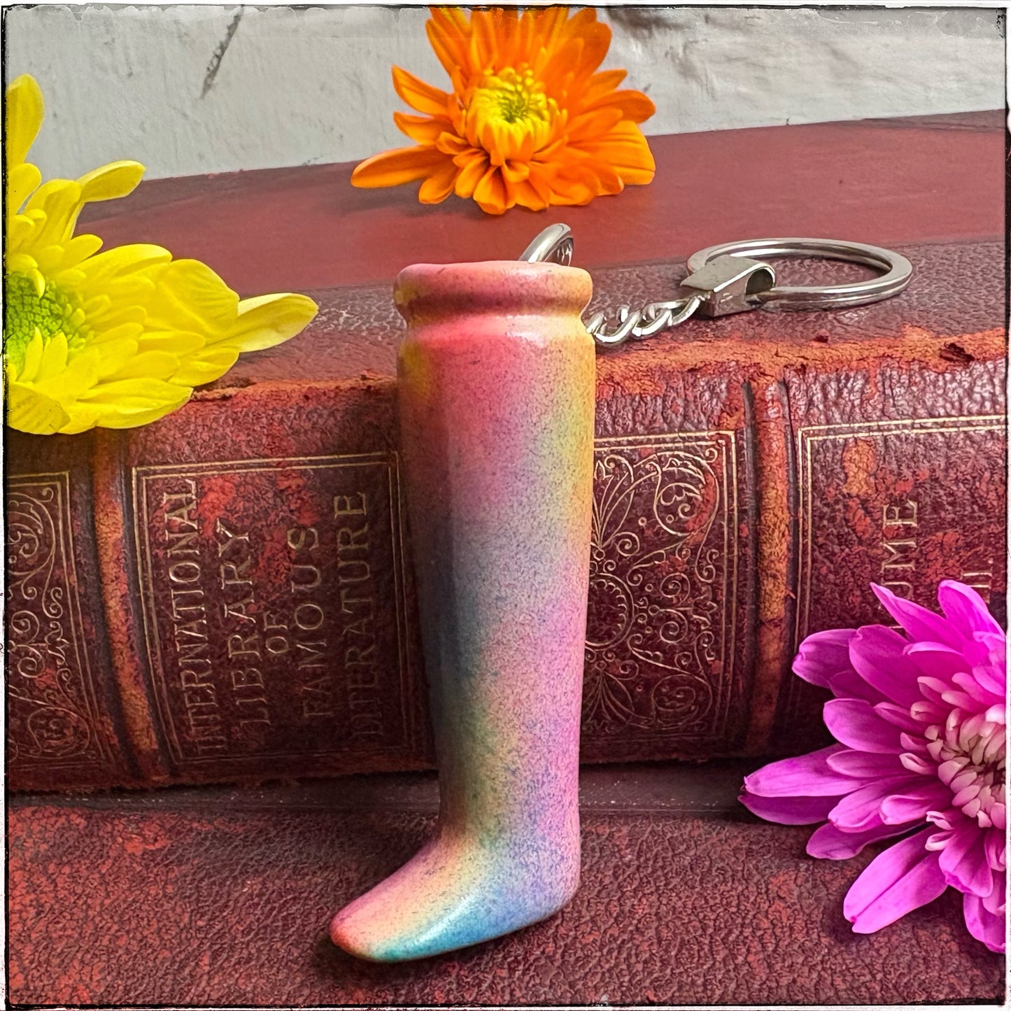 Doll Leg Key Ring - Sherbet Rainbow