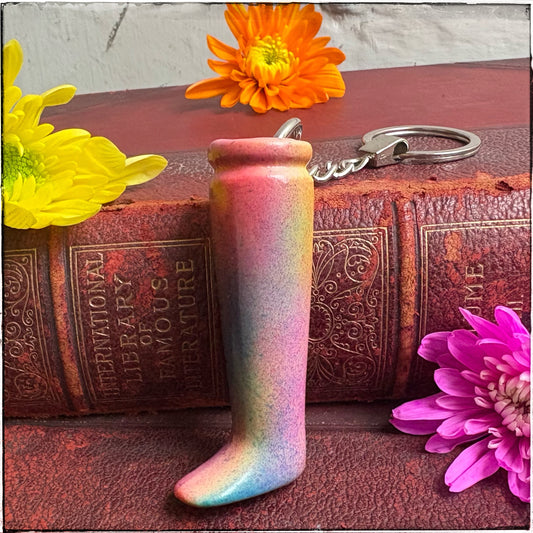 Doll Leg Key Ring - Sherbet Rainbow