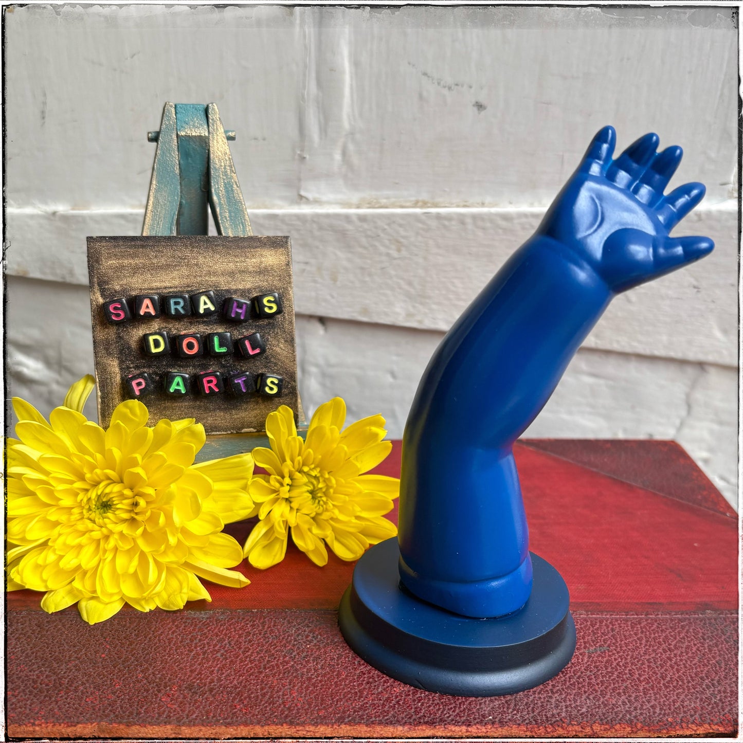 Medium Doll Arm Jewellery Holder - Neon Blue