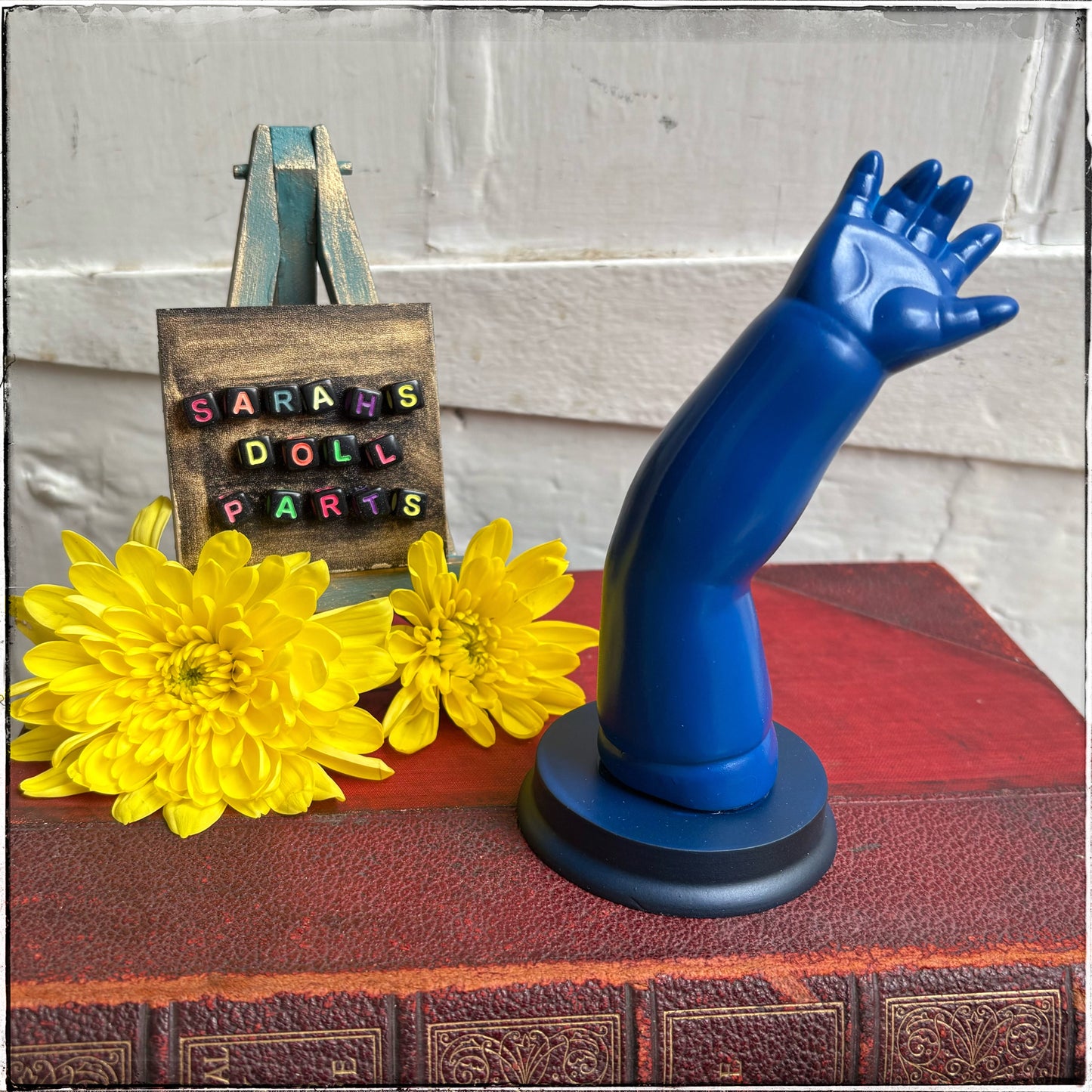 Medium Doll Arm Jewellery Holder - Neon Blue