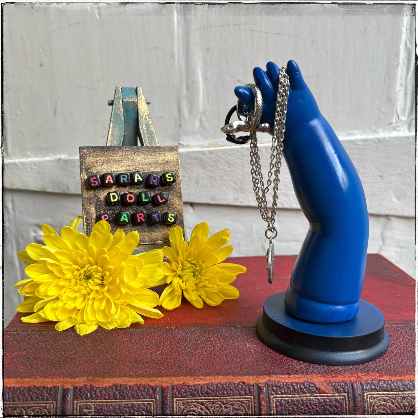 Medium Doll Arm Jewellery Holder - Neon Blue