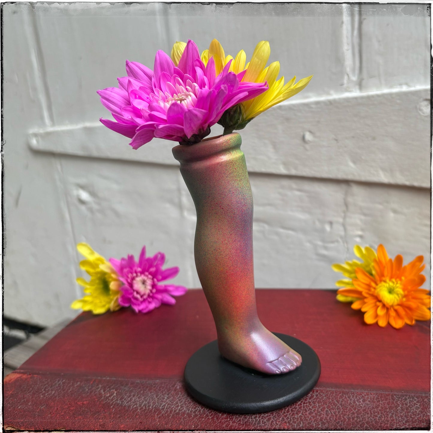 Small Doll Leg Vase - Rainbow