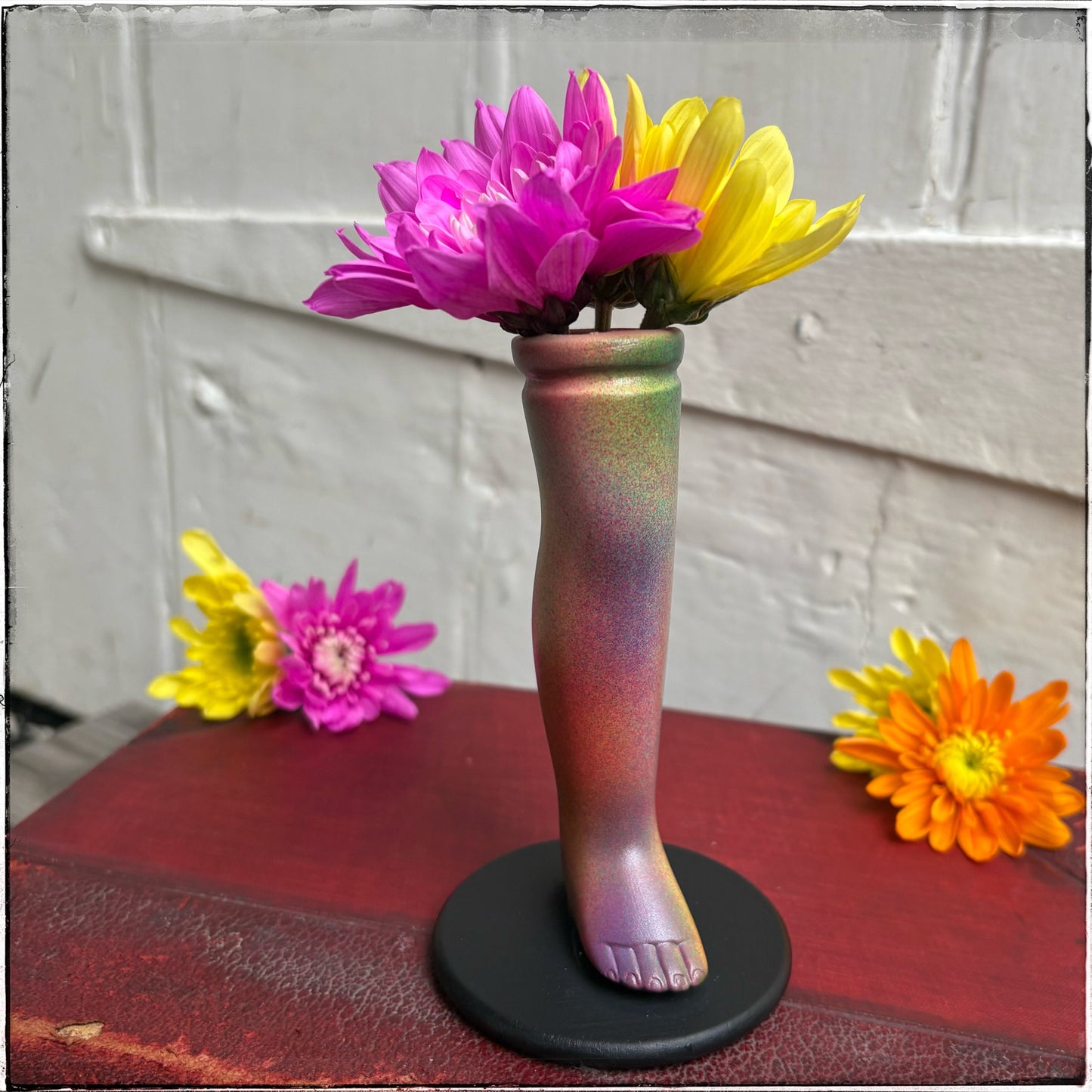 Small Doll Leg Vase - Rainbow