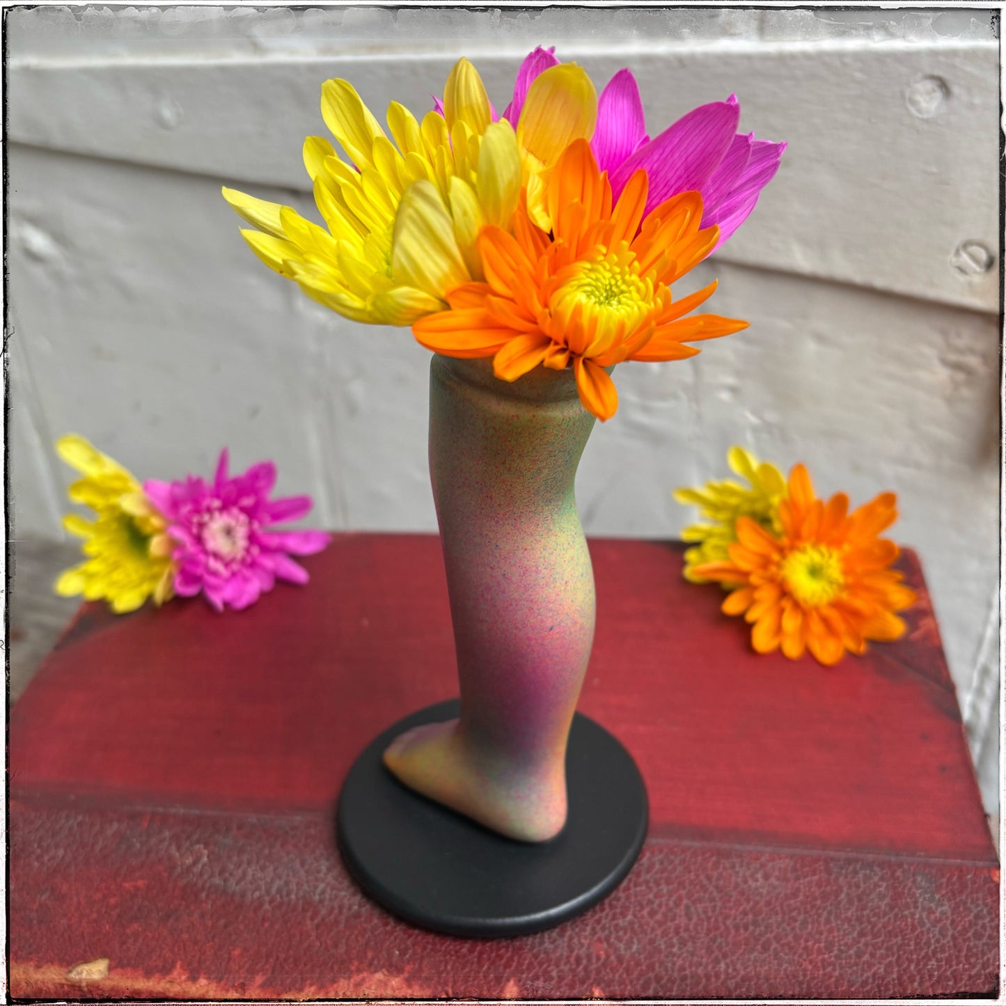 Small Doll Leg Vase - Rainbow
