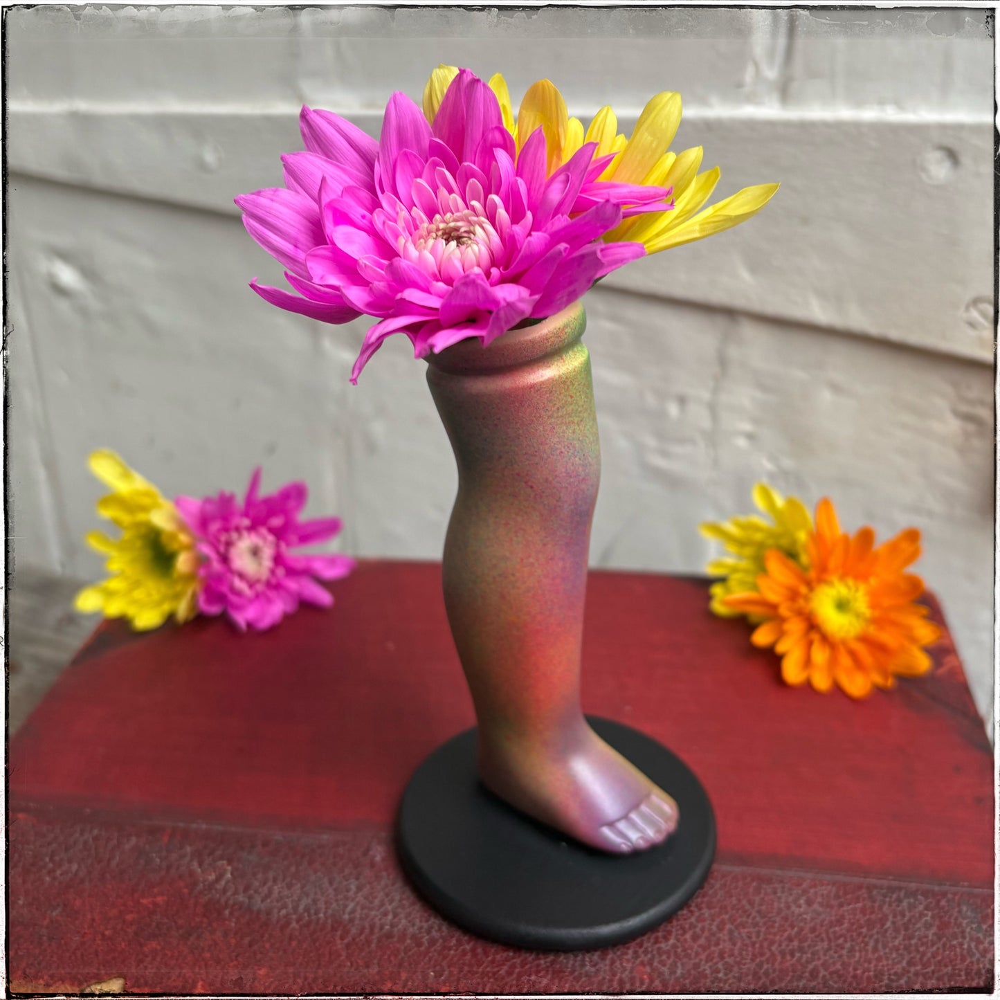 Small Doll Leg Vase - Rainbow