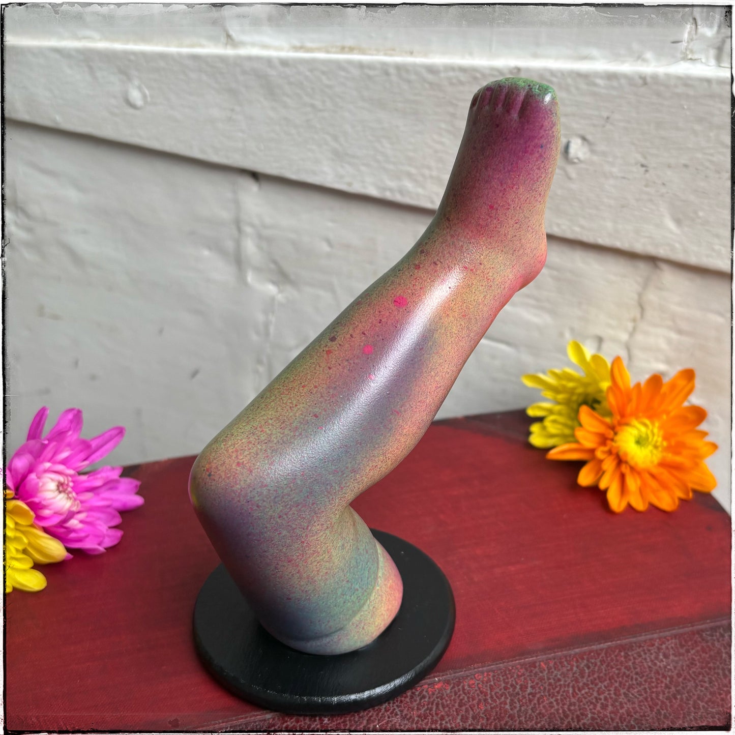 Large Doll Leg Jewellery Holder - Sherbet Rainbows