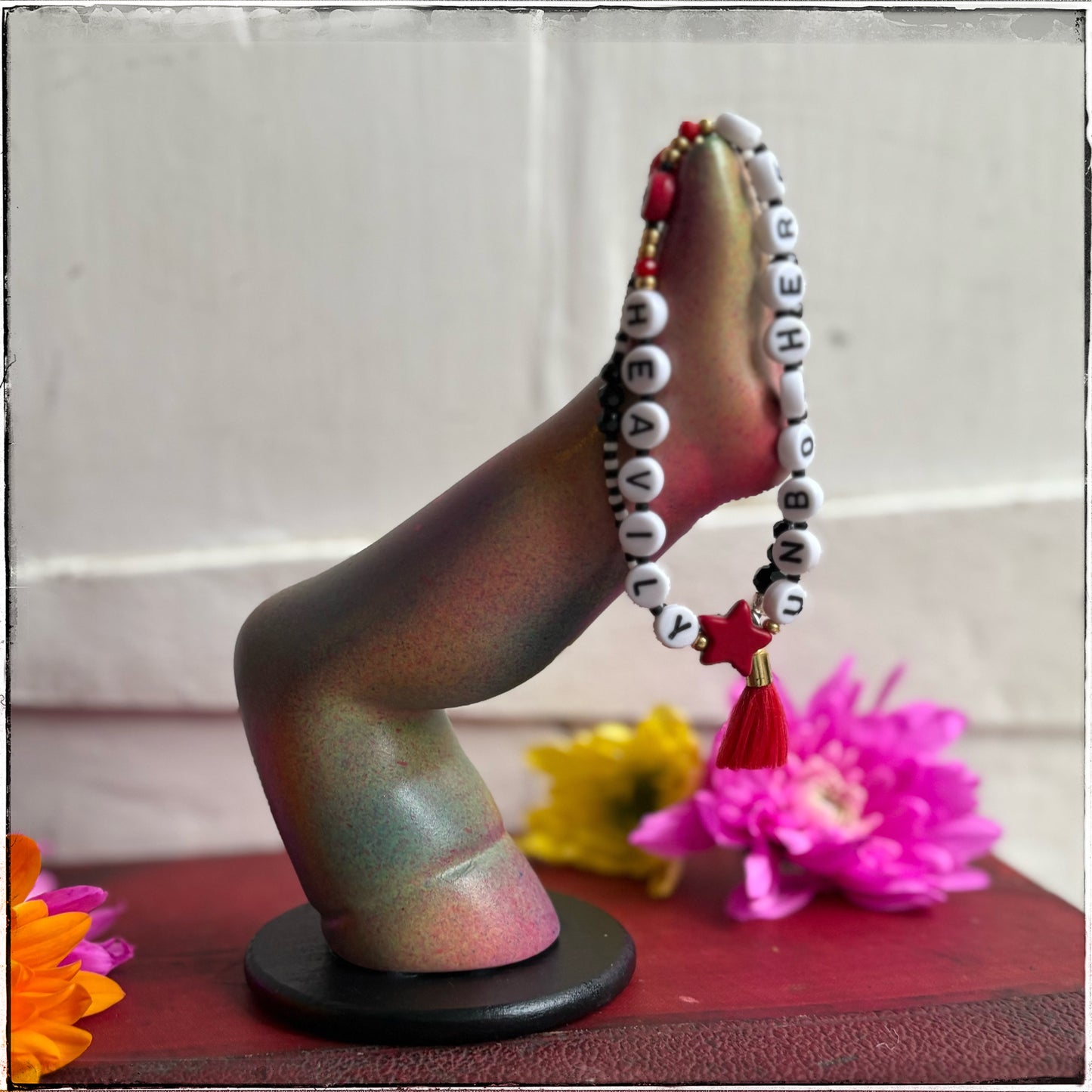 Large Doll Leg Jewellery Holder - Sherbet Rainbows