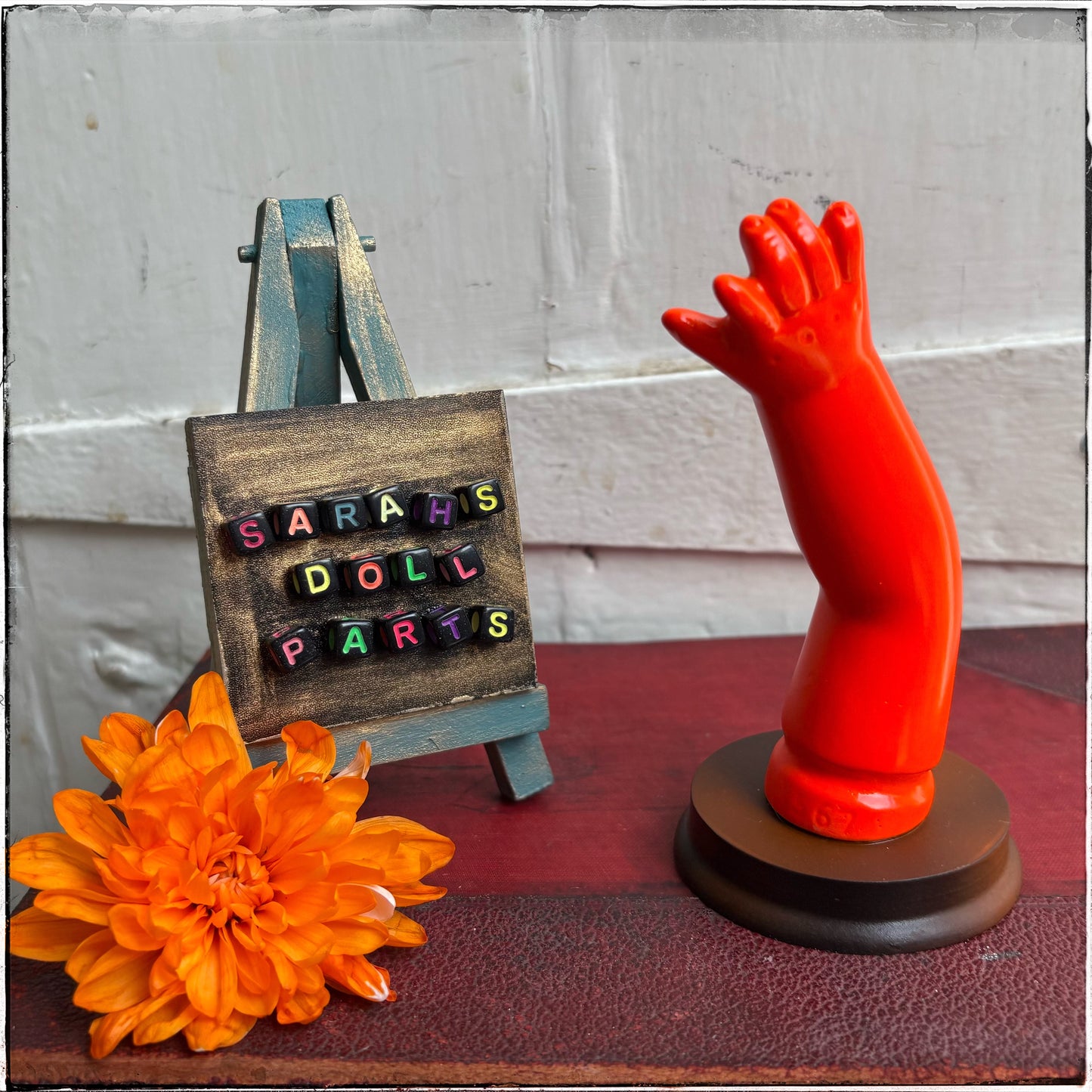 Medium Doll Arm Jewellery Holder - Neon Red